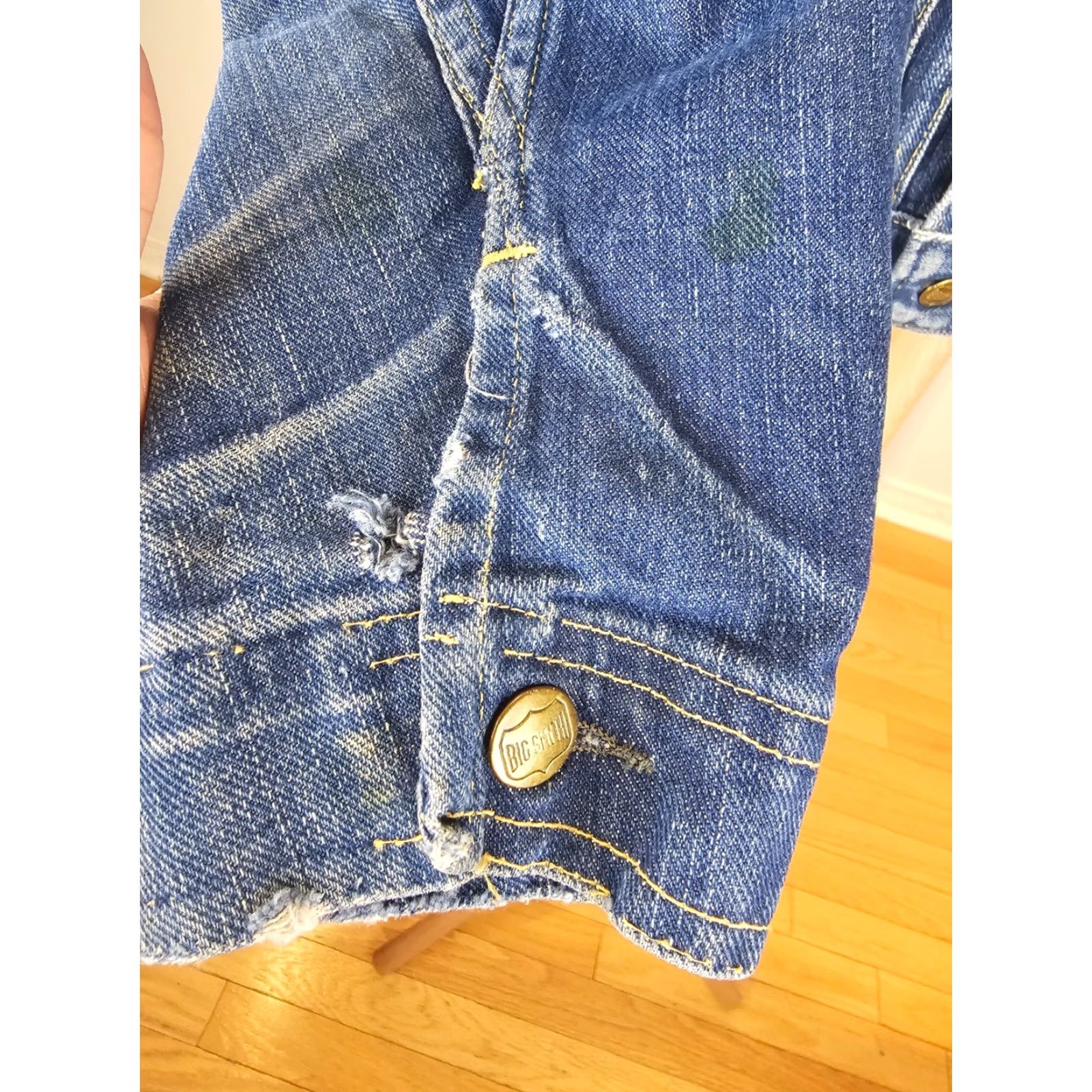Vintage VINTAGE Big Smith BUCKAROO DENIM JACKET SZ 40 Jacket Mens Blue Cotton Sanforized 50's Bomber 40 Mens Size US XXS / EU 40 - 7 Thumbnail