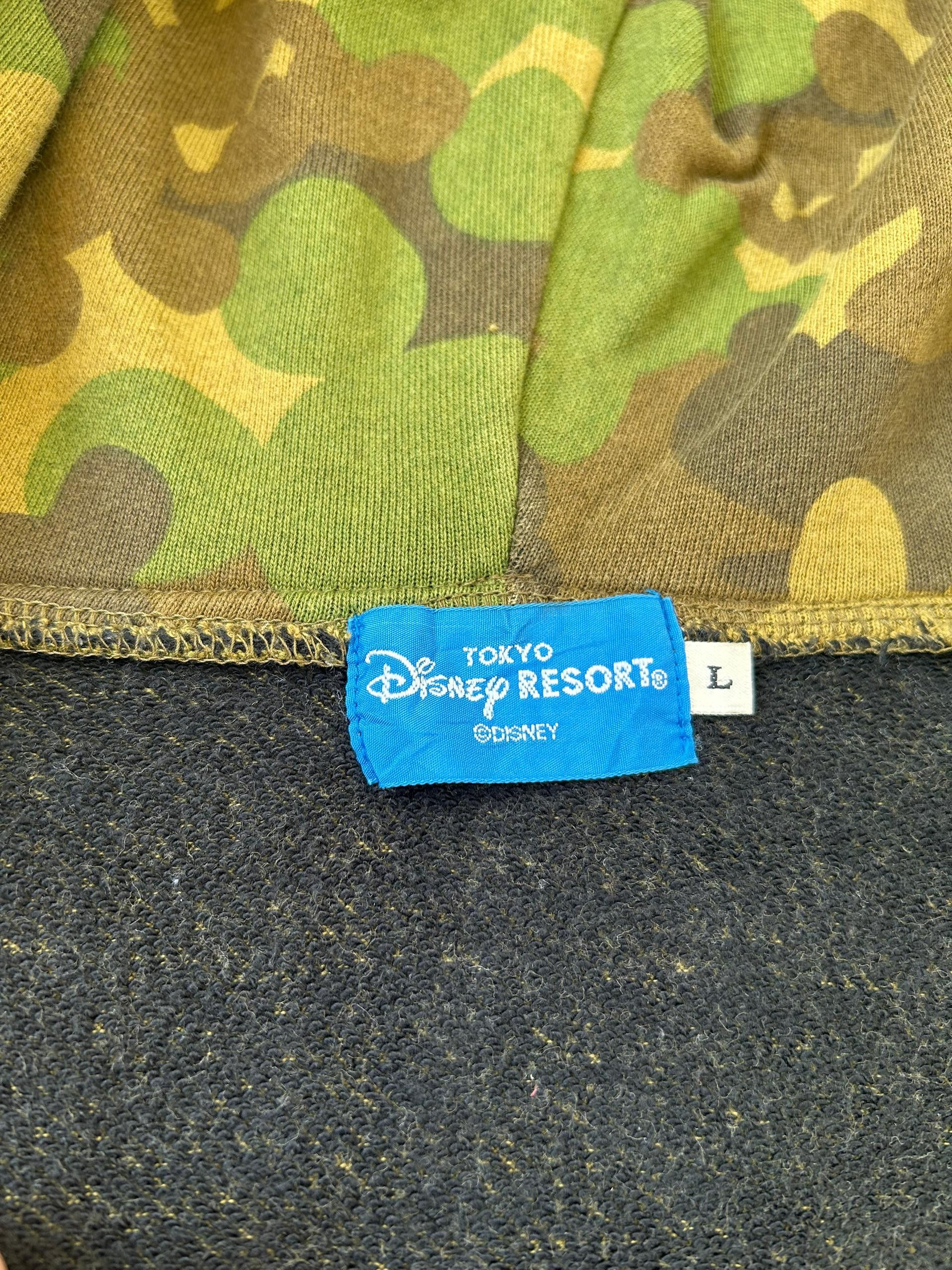 Mickey Mouse Vtg Mickey Mouse Pilot Hero Zipper Camo Hoodies Size US L / EU 52-54 / 3 - 11 Thumbnail