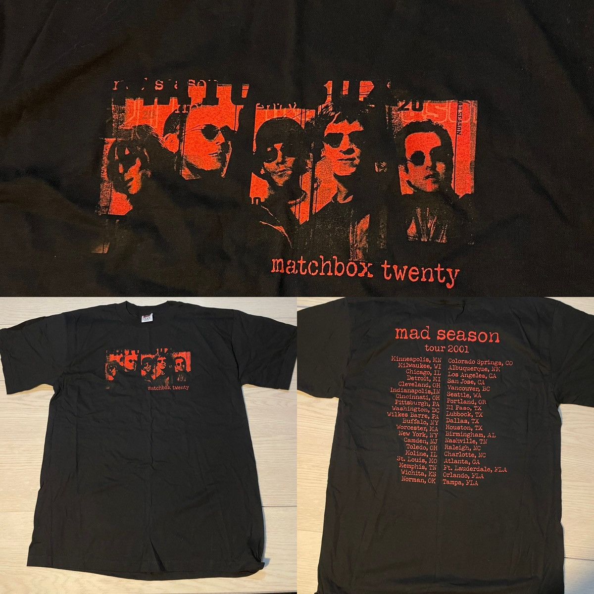 Vintage Matchbox Twenty 2001 mad season official tour merch t shirt Size US L / EU 52-54 / 3 - 1 Thumbnail