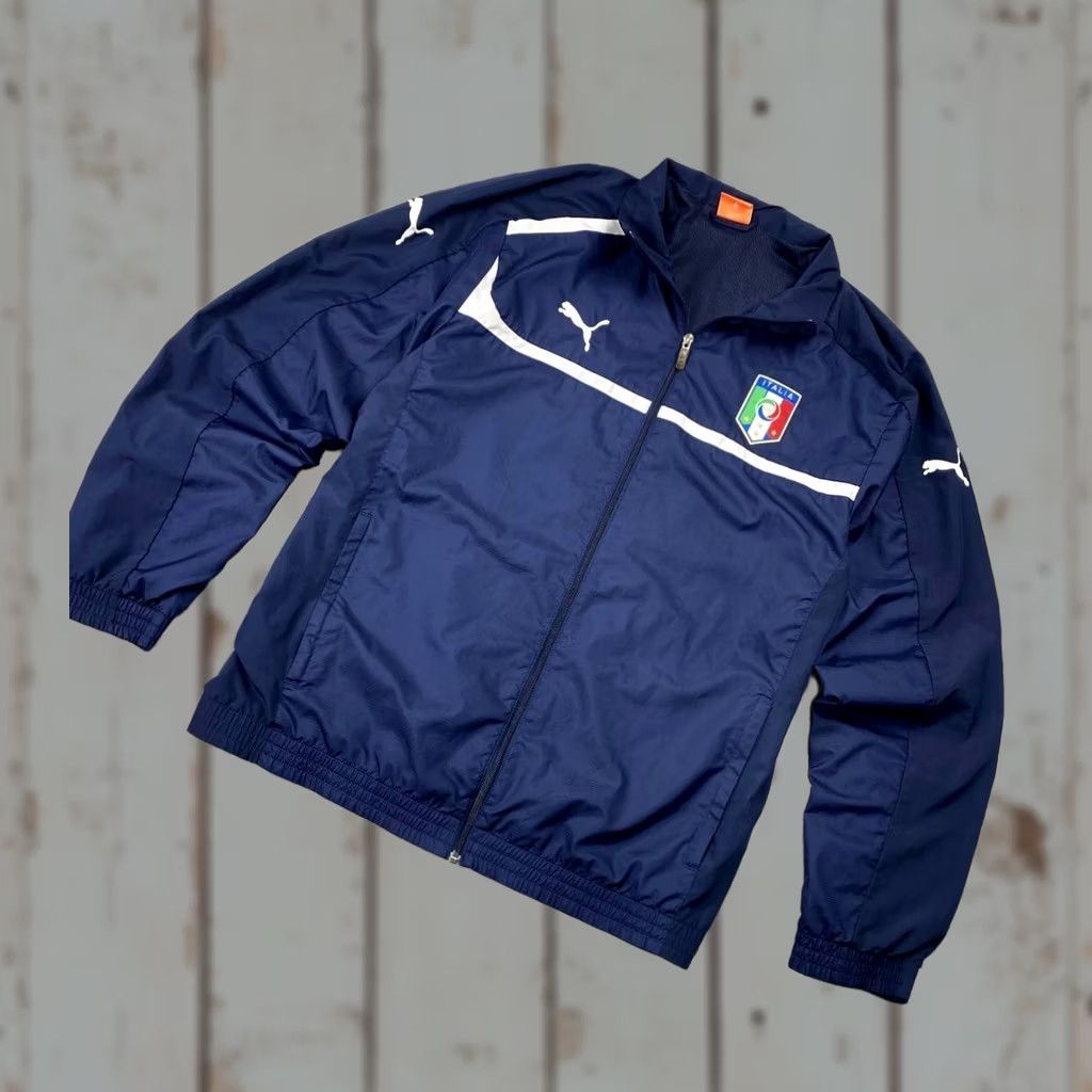 Puma VINTAGE PUMA Tracksuit Jacket And Pants 2 Piece Set XL Men Blue Logo Zip Long Sleeve Polyester Size 46R - 1 Thumbnail