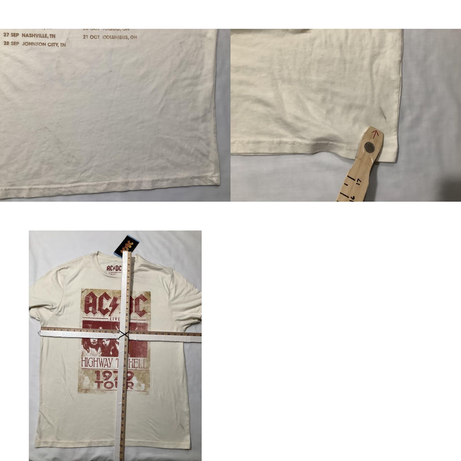 Vintage AC/DC Highway To Hell Shirt Mens Large White 1979 Tour Band Graphic Vintage Style Shirt Mens Large White 1979 Tour Graphic Print AC/DC Size US L / EU 52-54 / 3 - 8 Thumbnail