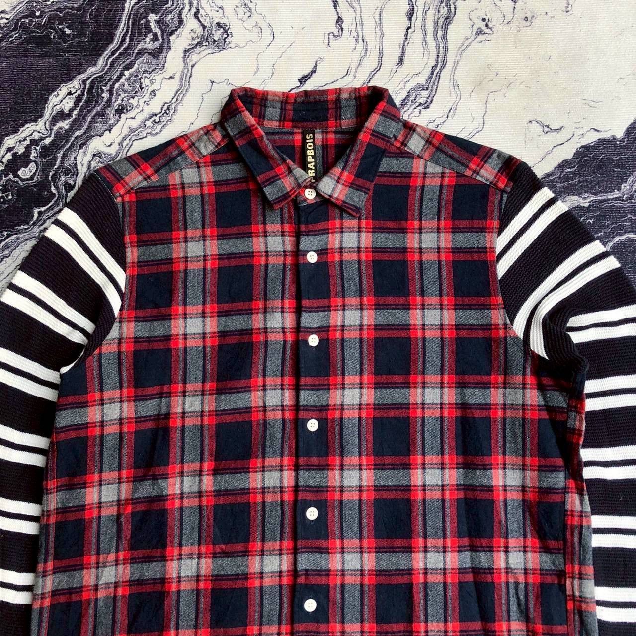 Frapbois FRAPBOIS by Issey Miyake Plaid × Stripe Hybrid Shirt Size US L / EU 52-54 / 3 - 2 Thumbnail