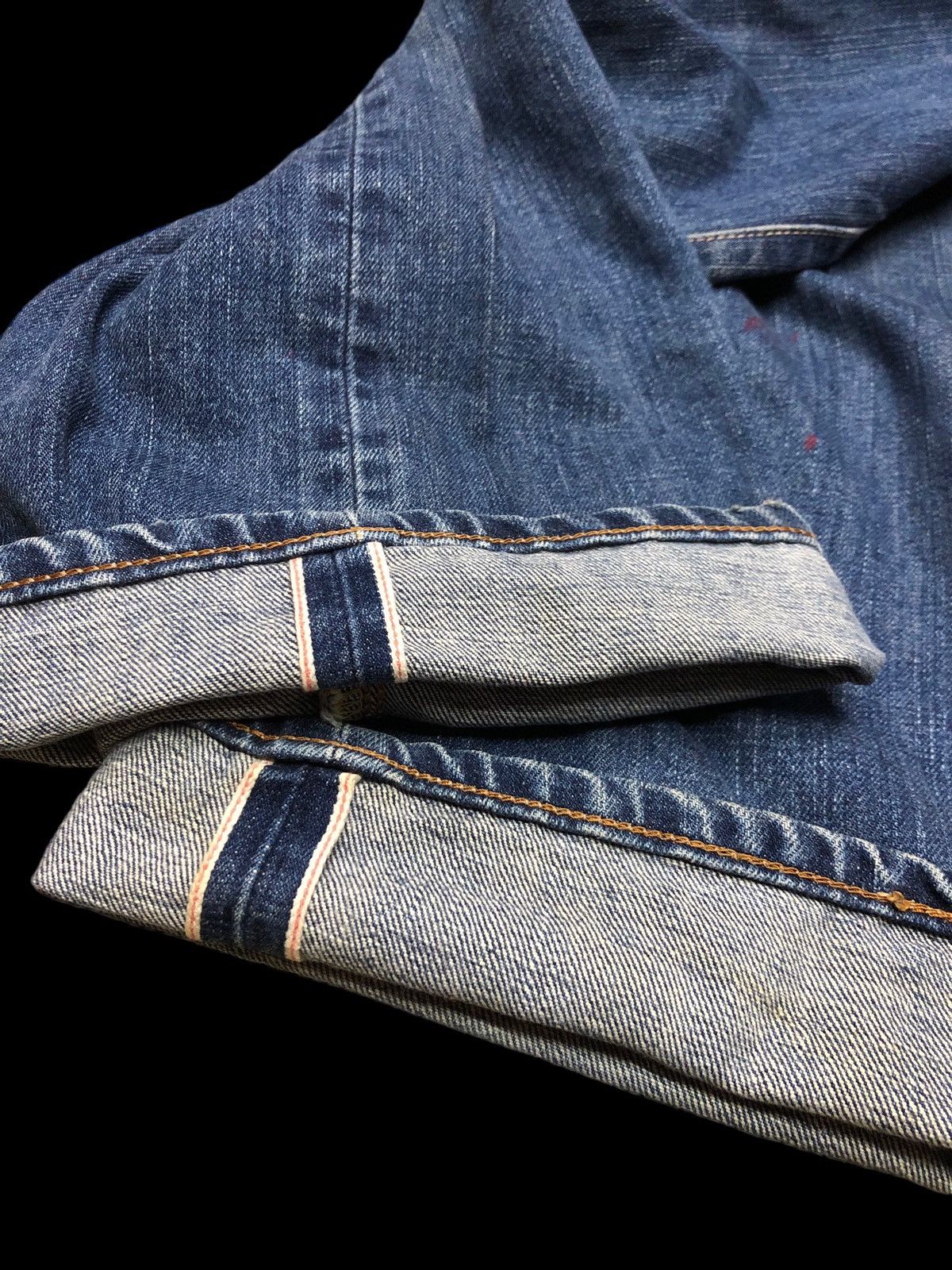 Edwin × Vintage VINTAGE EDWIN PAINTED SELVEDGE DISTRESSED DENIM Size US 34 / EU 50 - 6 Thumbnail