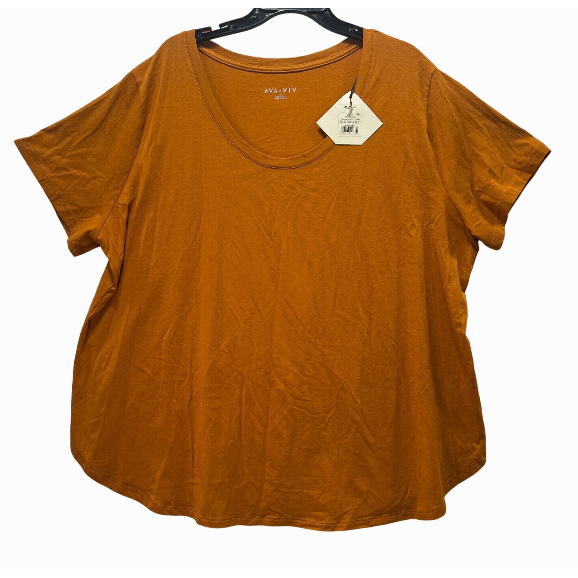 Other Ava & Viv - Women's Short Sleeve Relaxed Scoop Neck T-Shirt Size 3XL / US 20-22 - 3 Thumbnail