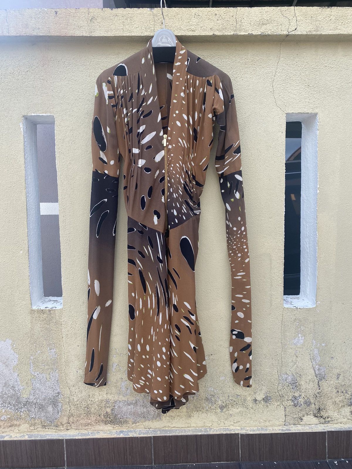 Roberto Cavalli brown silk dress Size M / US 6-8 / IT 42-44 - 1 Thumbnail