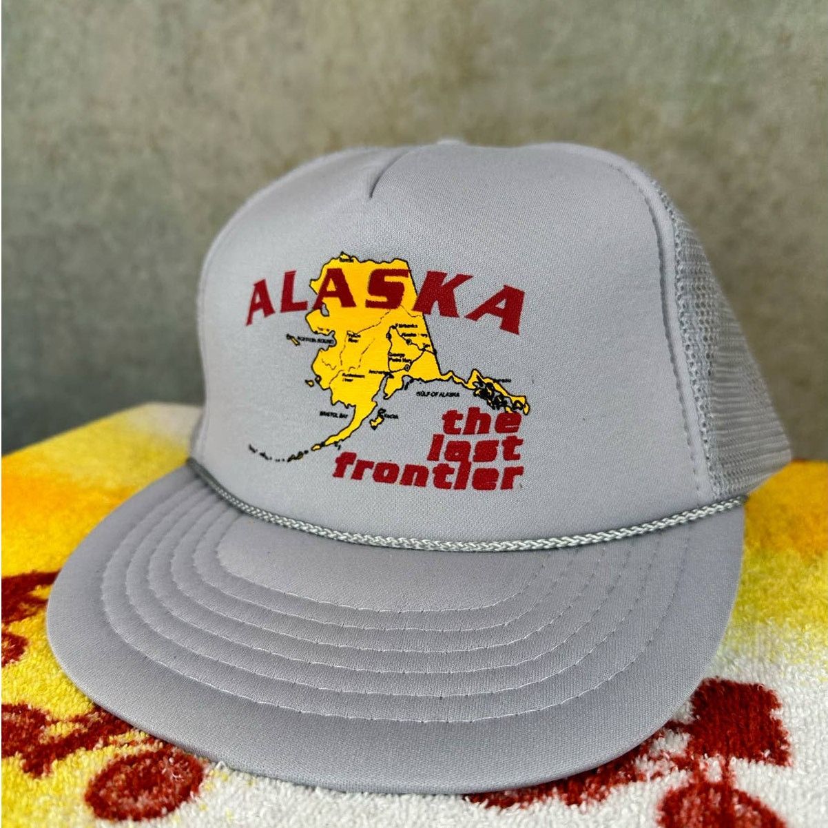 Vintage Vintage Alaska Trucker Hat 80s Gray One Size Mesh Back Size ONE SIZE - 2 Thumbnail