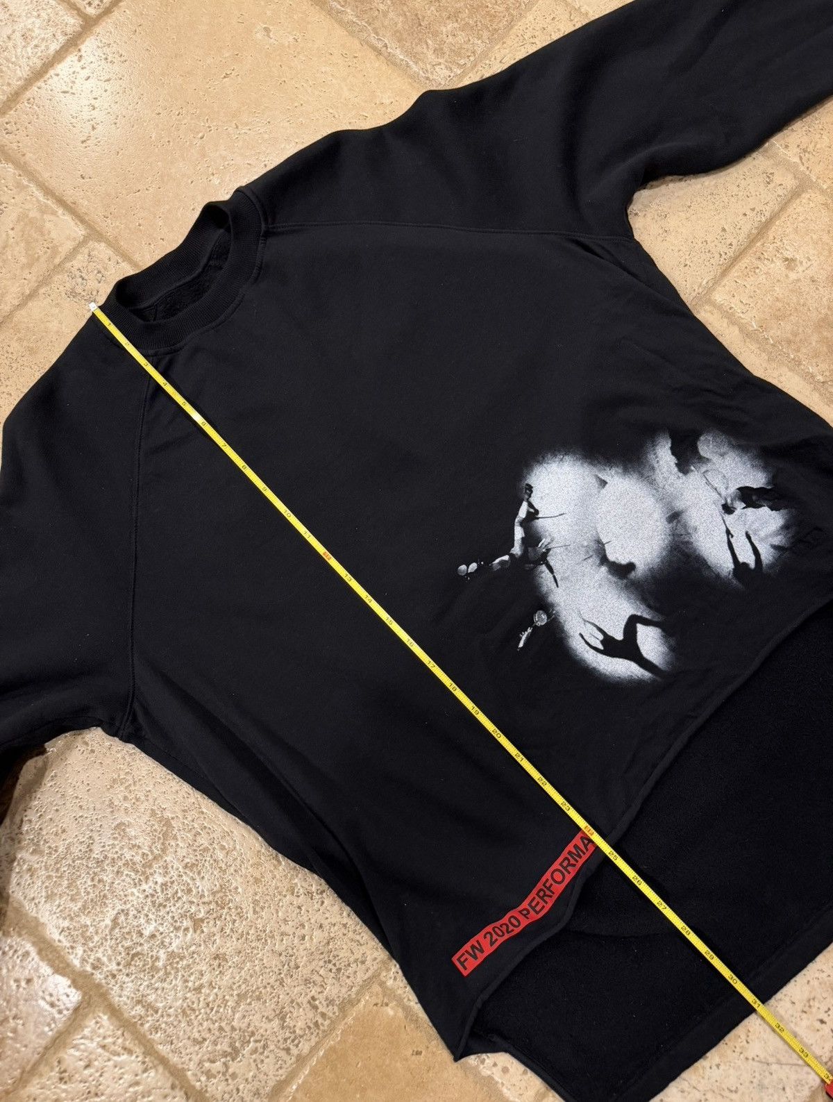 Rick Owens Drkshdw Rick Owens Drkshdw FW20 Performa Cuff Slit Black Sweatshirt Size US L / EU 52-54 / 3 - 17 Thumbnail