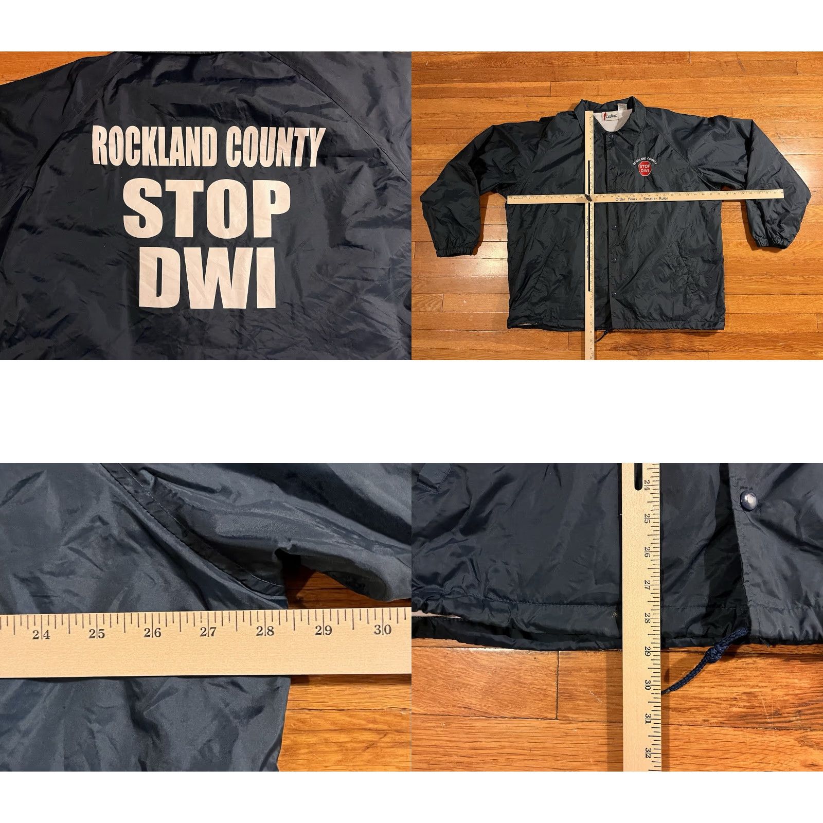 Vintage VINTAGE Rockland County Stop DWI Jacket Men’s 2XL Black 80s Size US XXL / EU 58 / 5 - 8 Thumbnail