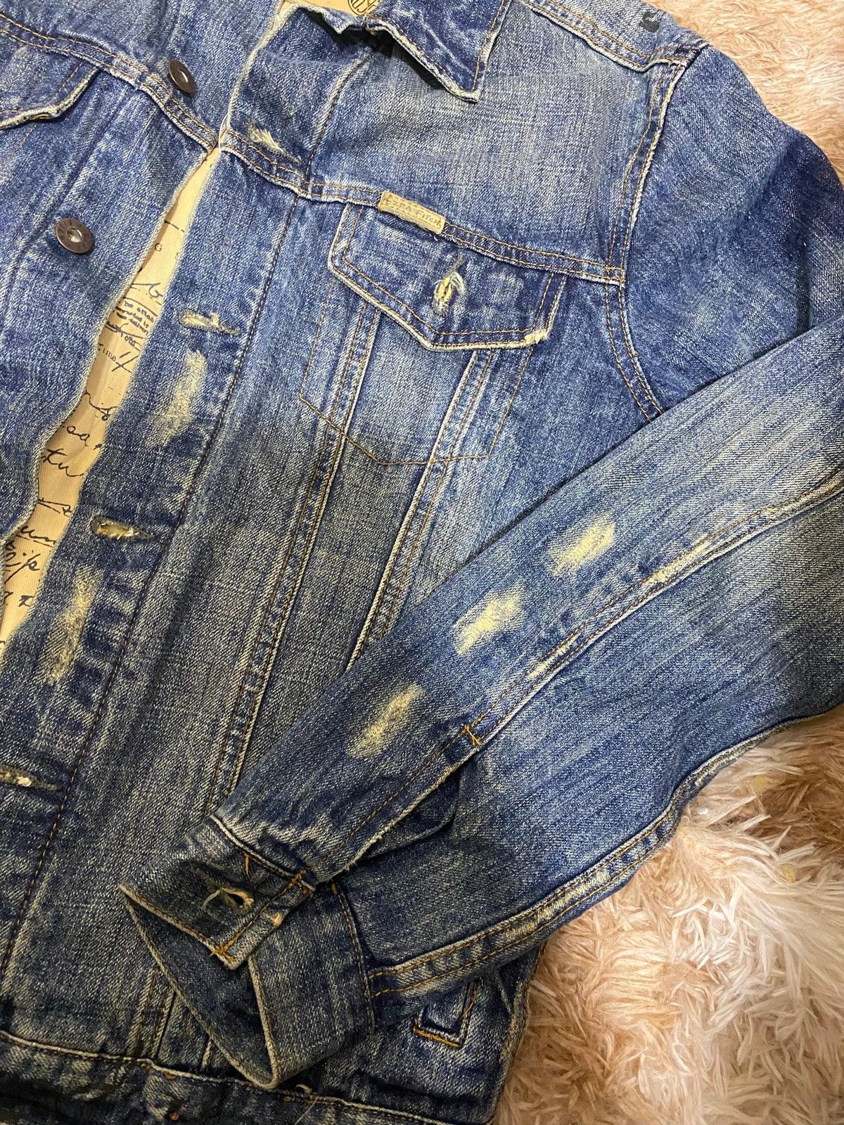 Other Vintage Ezra Fitch Selvedge Denim Jacket – Redline Selvedge Size US L / EU 52-54 / 3 - 5 Thumbnail