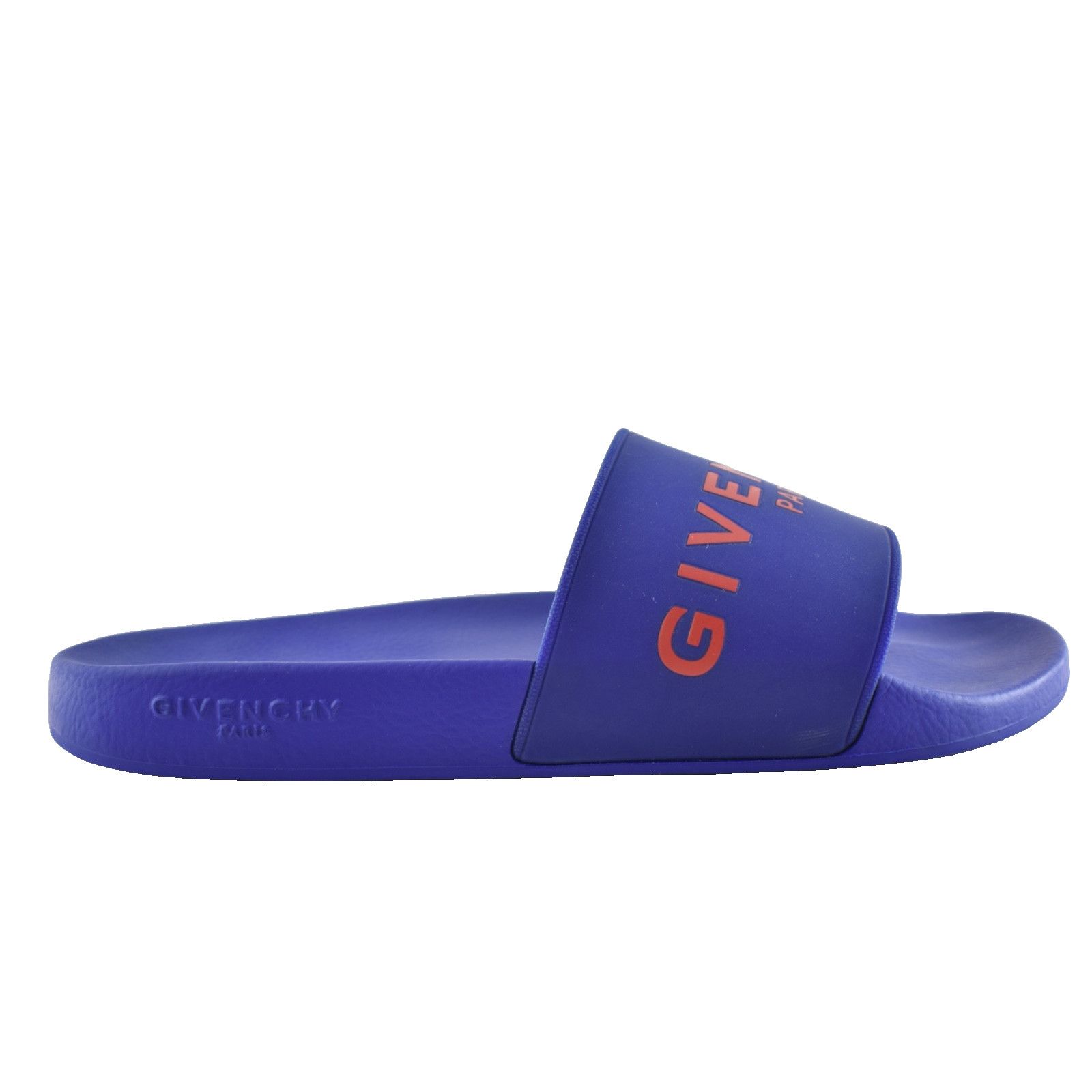 Givenchy Givenchy Paris Blue Red Logo Rubber Pool Slide Sandal 44 11 Size US 11 / EU 44 - 1 Thumbnail