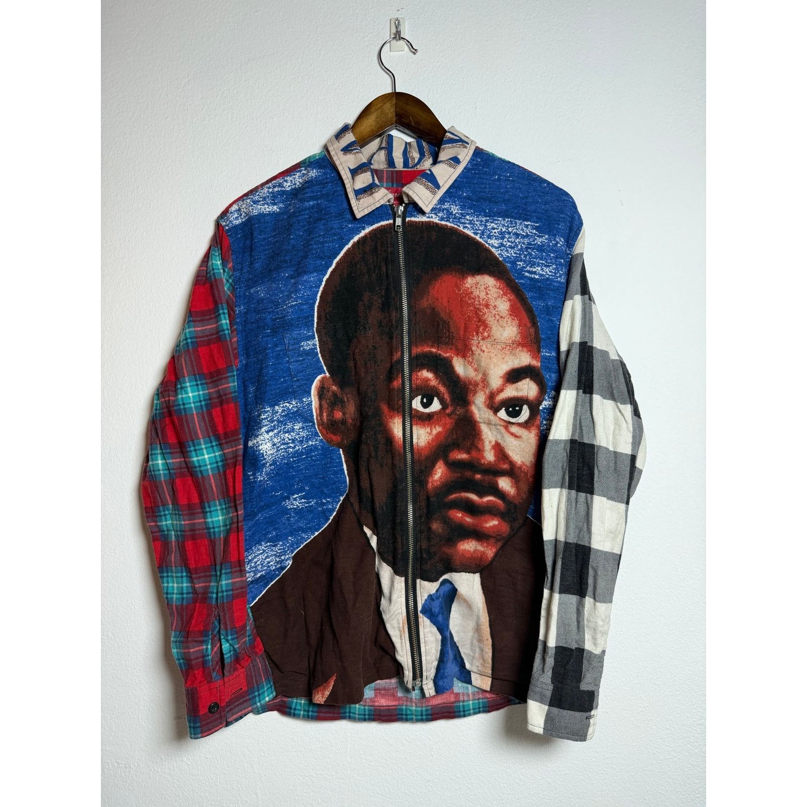 Supreme Mlk Zip Up Flannel Shirt | Grailed