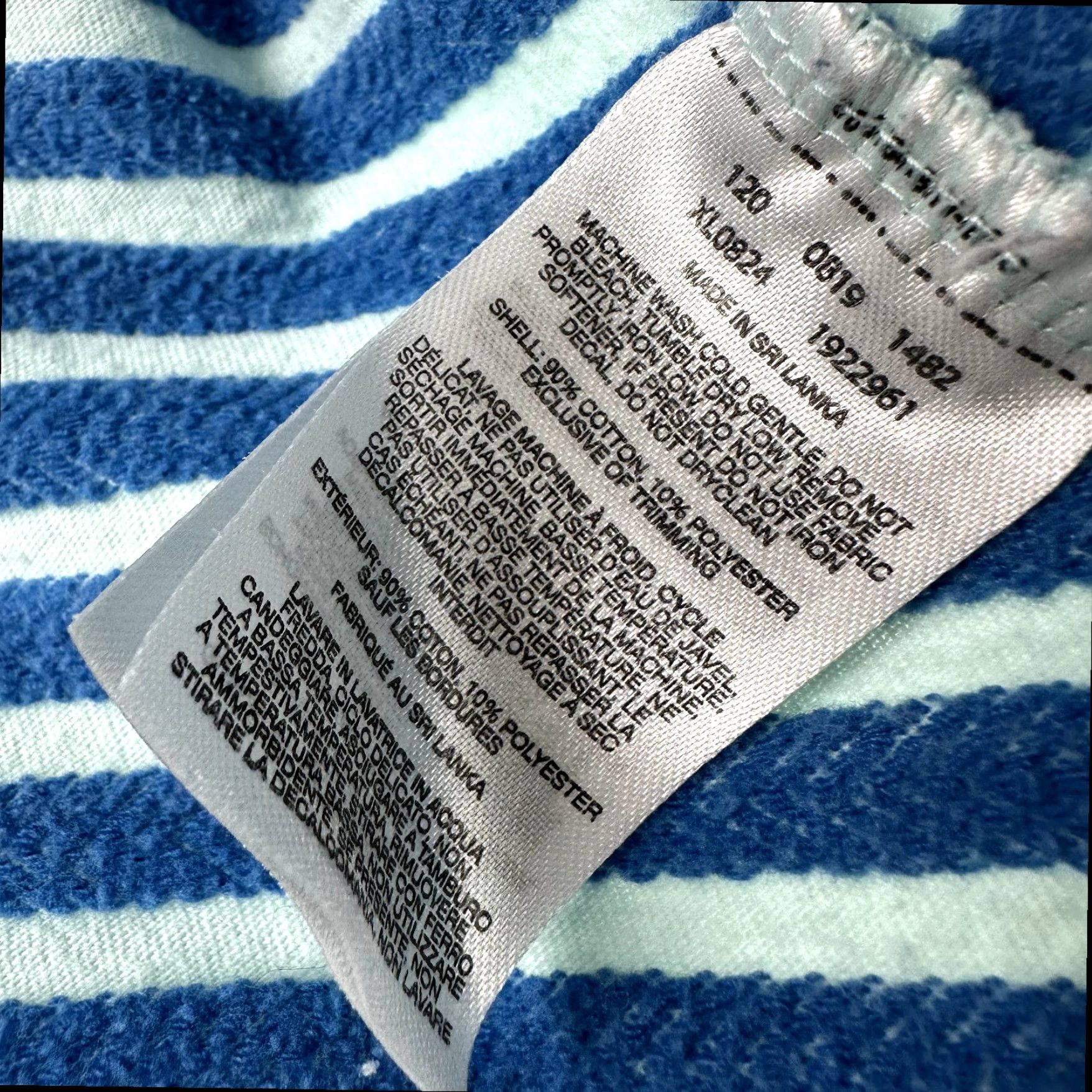 Vintage Columbia Womens Medium Blue Striped Hooded Full Zip Sweatshirt Jacket Size M / US 6-8 / IT 42-44 - 7 Thumbnail