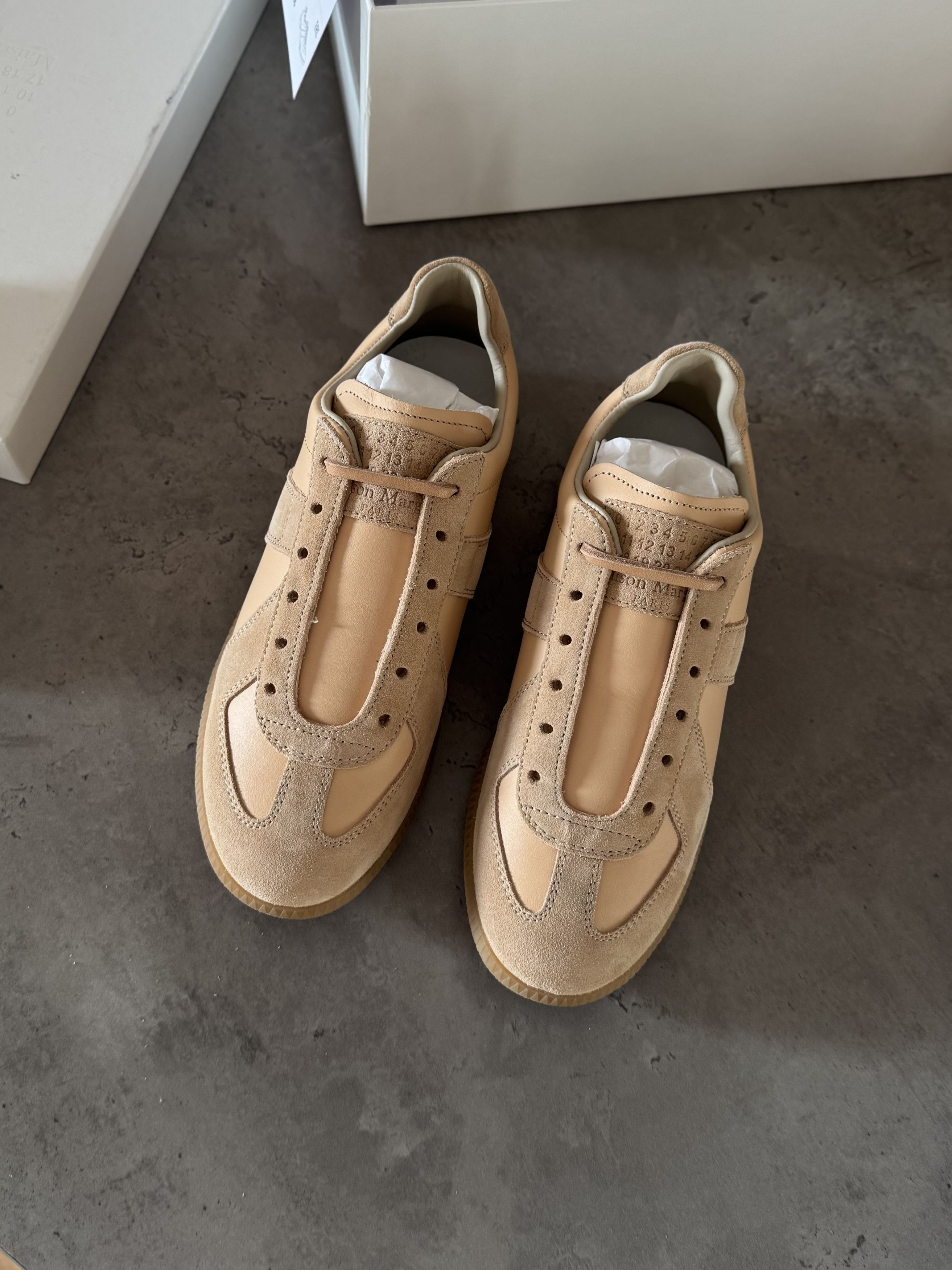 Maison Margiela maison margiela replica gat sneakers | peach Size US 5 / IT 35 - 4 Thumbnail