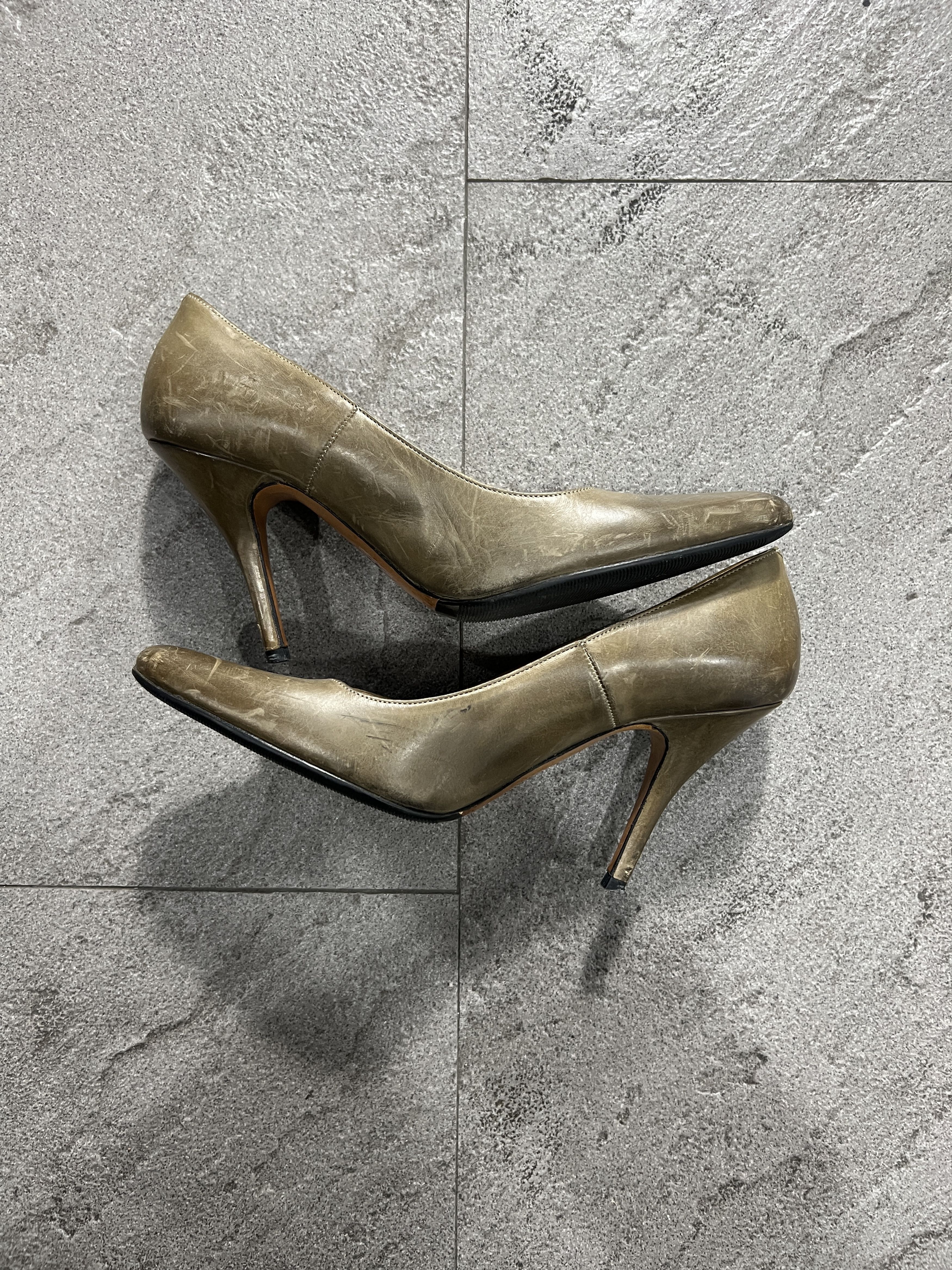 Maison Margiela Maison Margiela 22 Replica Leather Pumps Olive Brown EU37 Size US 7 / IT 37 - 4 Thumbnail