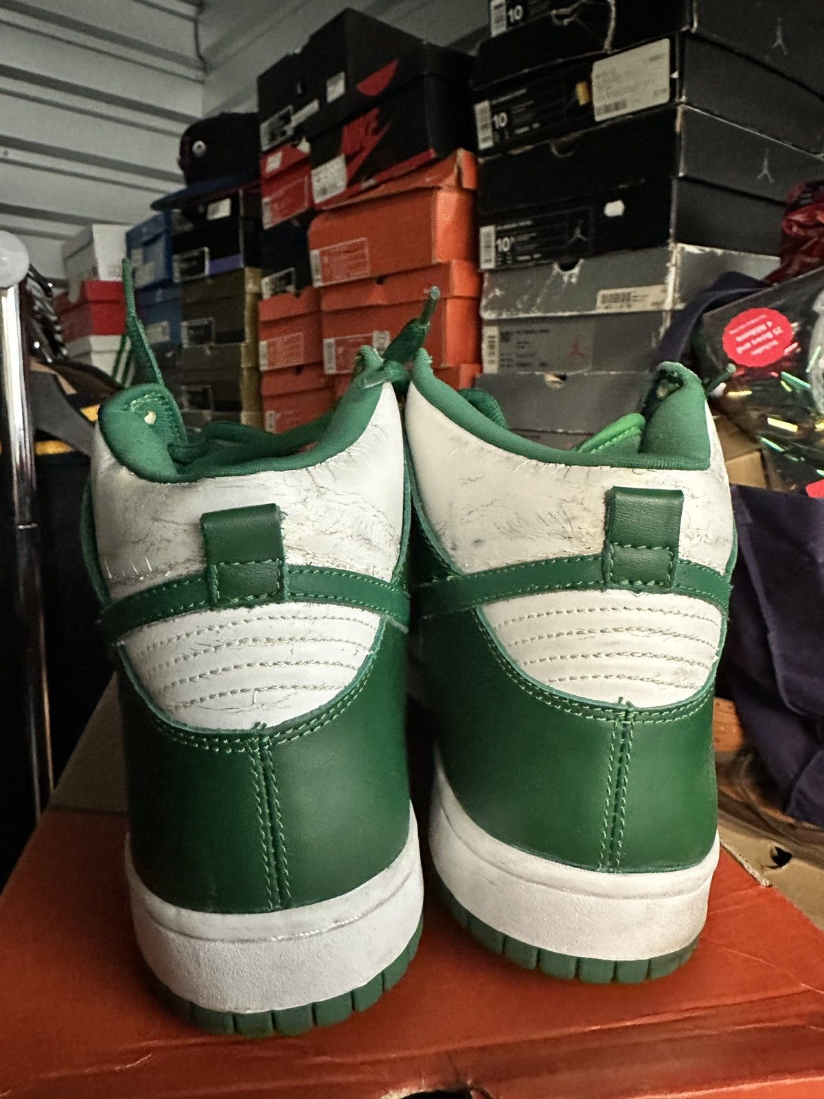 Nike Vintage Nike Dunk High 2003 Celtic Green (Michigan Spartans) Size US 10 / EU 43 - 2 Thumbnail