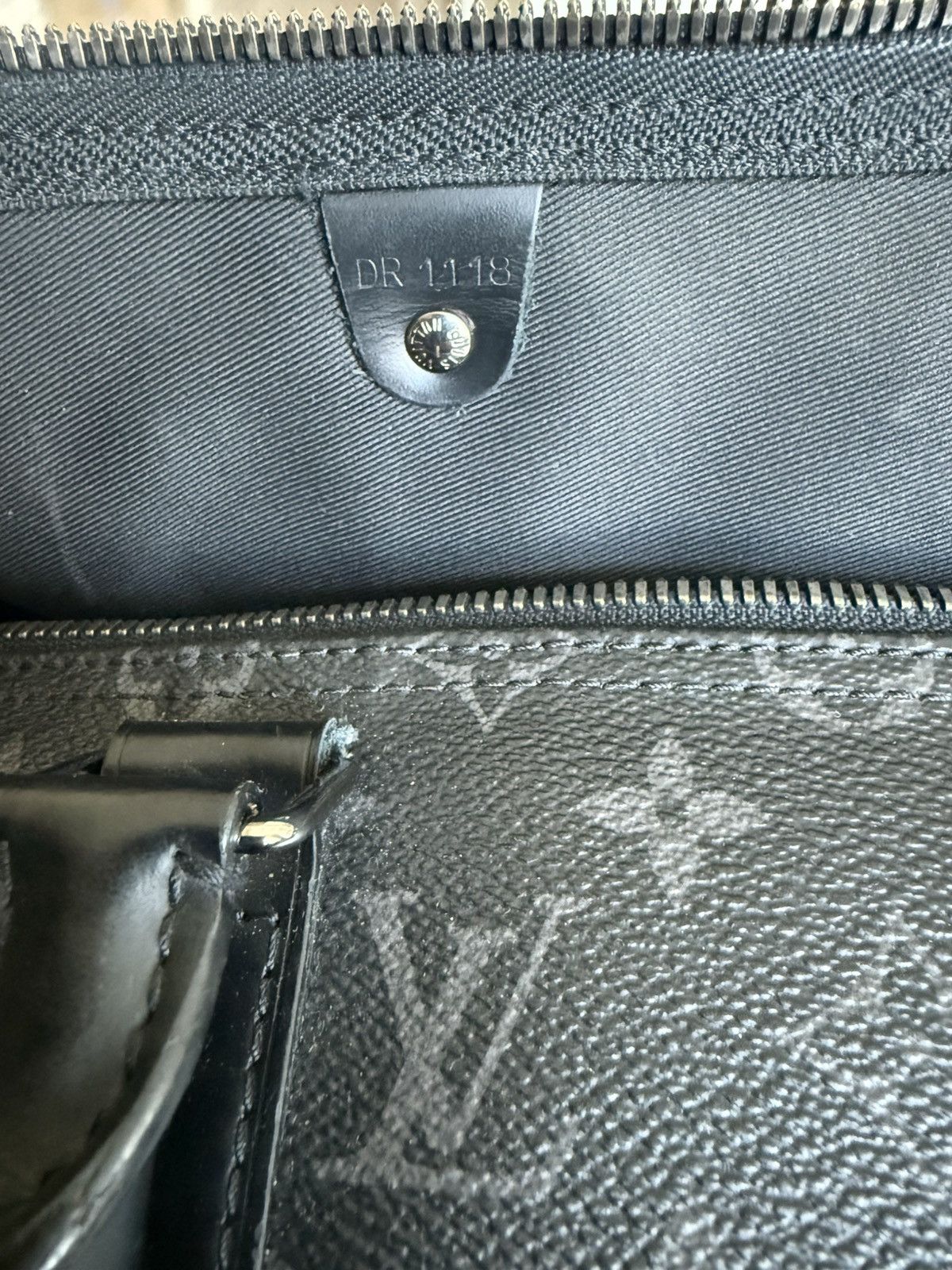Louis Vuitton Louis Vuitton Keepall 50 – Monogram Split Black/Grey (SS18) Size ONE SIZE - 11 Thumbnail