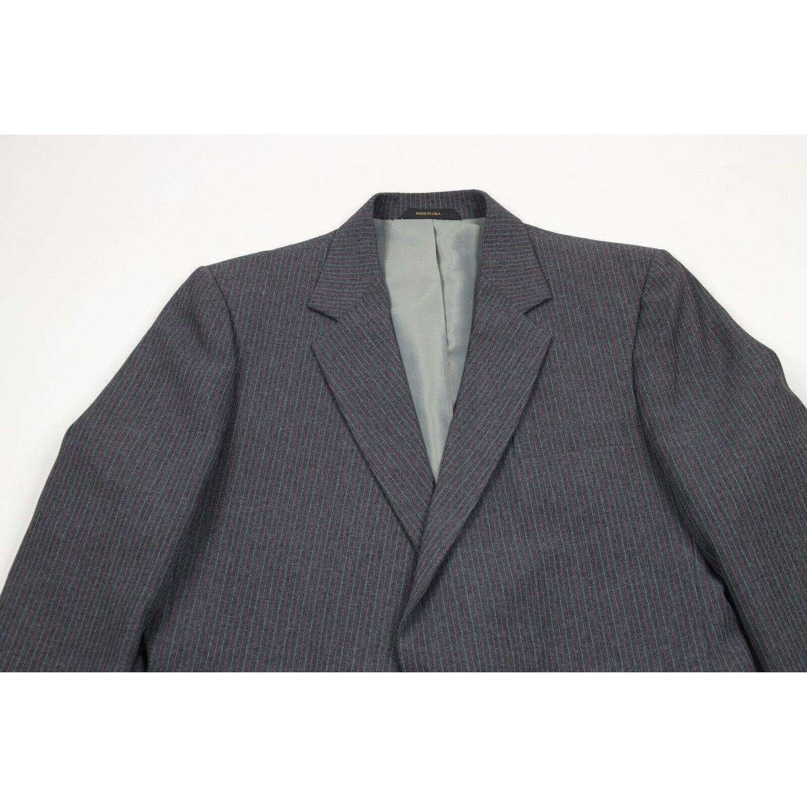 Vintage Vintage 70s Streetwear Wool Striped 2 Piece Wedding Suit Size 42R - 3 Thumbnail