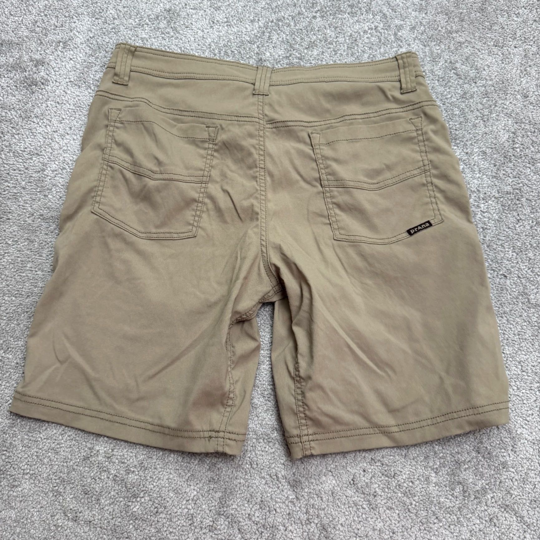 Prana Prana Chino Shorts Mens 32x9 Brown Nylon Outdoor Hiking Flat Front Casual/Travel 9" Inseam Mens Size US 32 / EU 48 - 2 Thumbnail