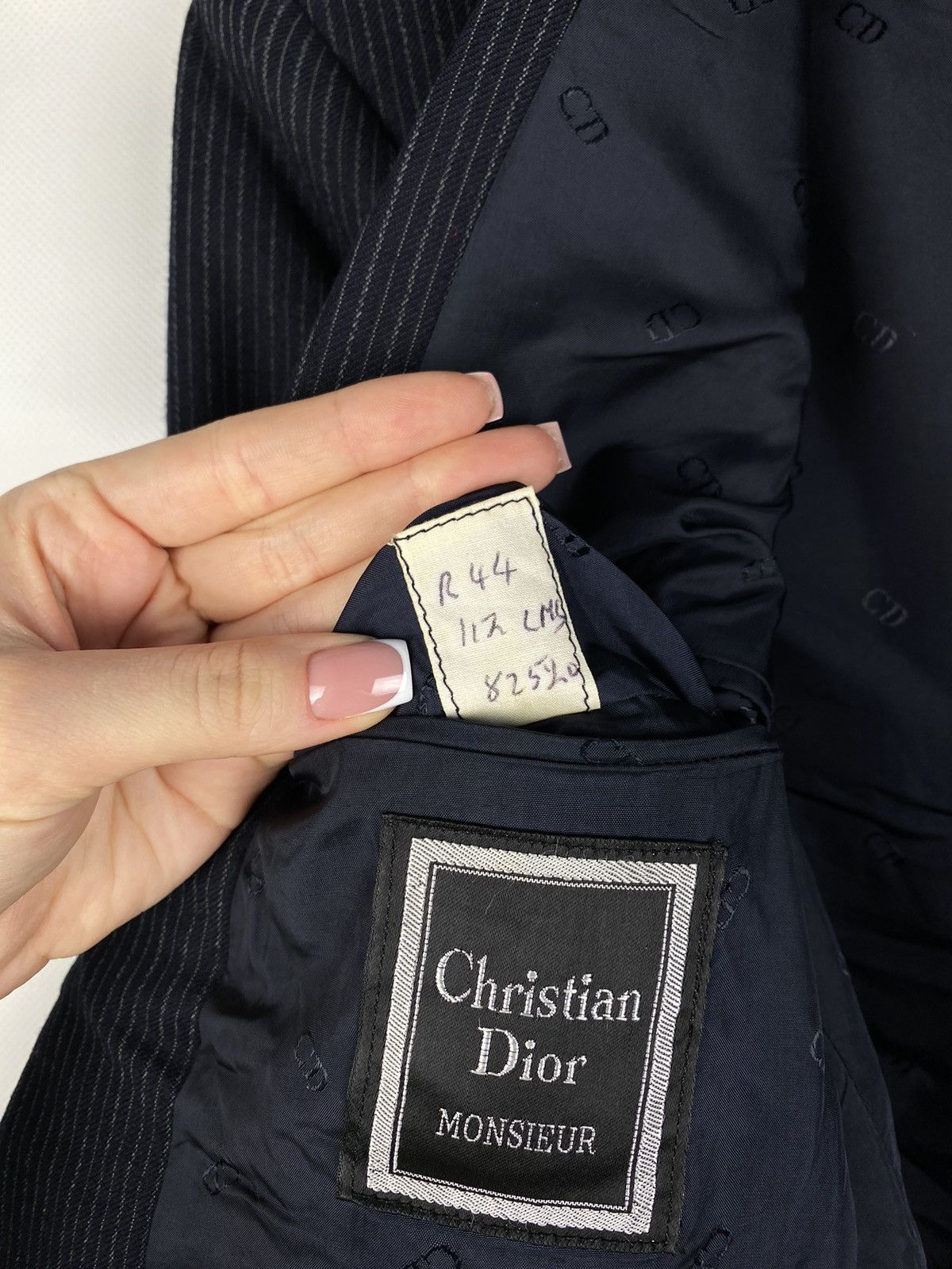 Christian Dior Monsieur × Dior × Vintage Christian Dior Monsieur vintage wool striped blazer jacket Size 44R - 21 Thumbnail
