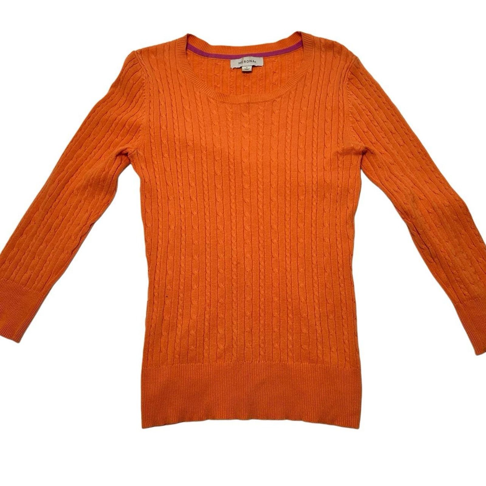 Merona Merona Size Small Cotton Cable Knit Sweater Top Lightweight Size S / US 4 / IT 40 - 3 Thumbnail