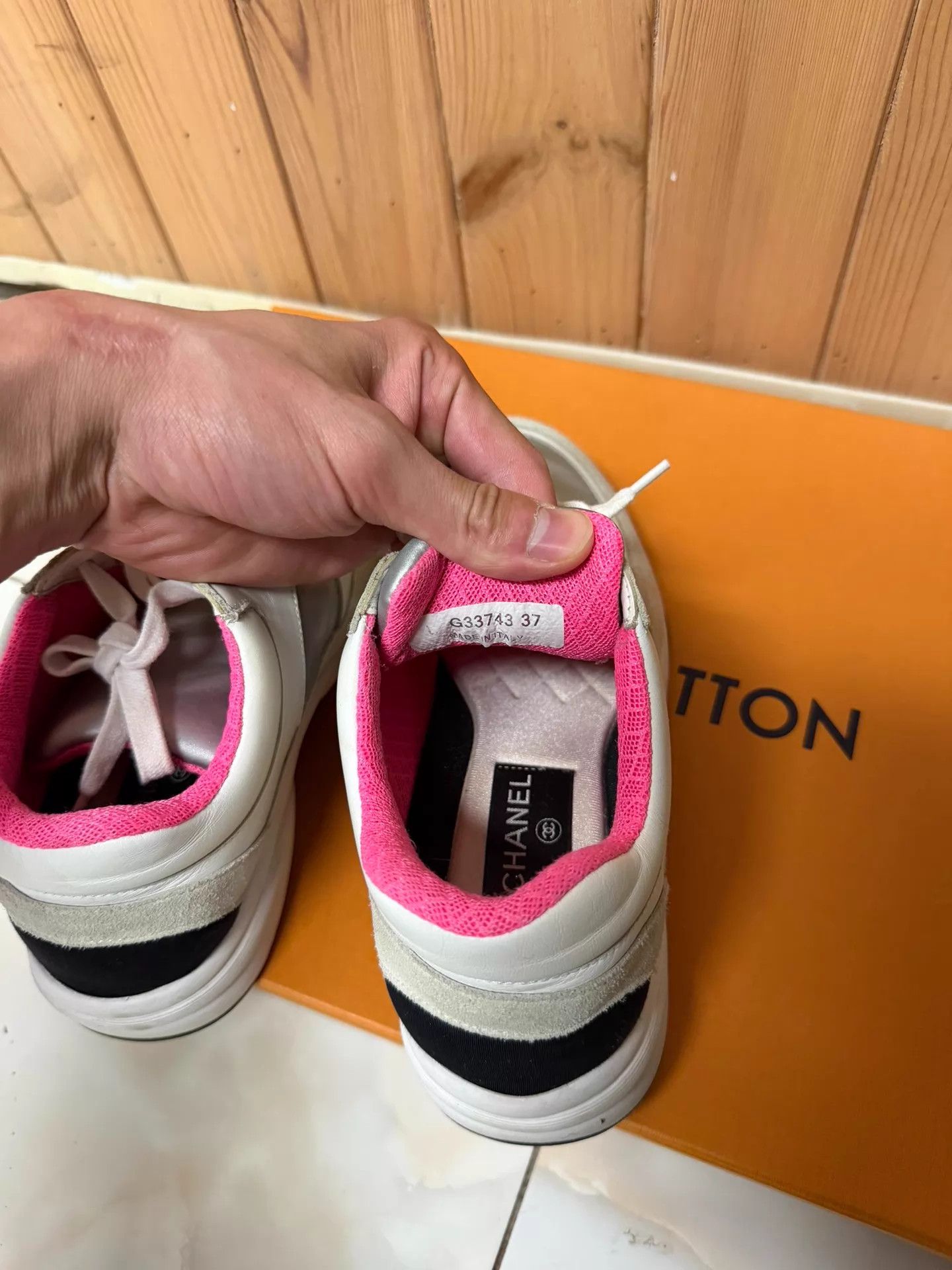 Chanel Chanel Authentic Women's 37 Sneakers Size US 6.5 / IT 36.5 - 3 Thumbnail