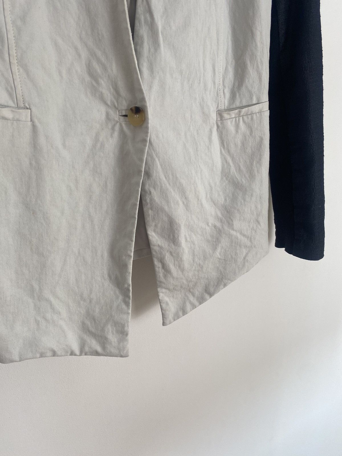 Helmut Lang HELMUT LANG Linen Blend Blazer Black 2 Size XS / US 0-2 / IT 36-38 - 19 Thumbnail