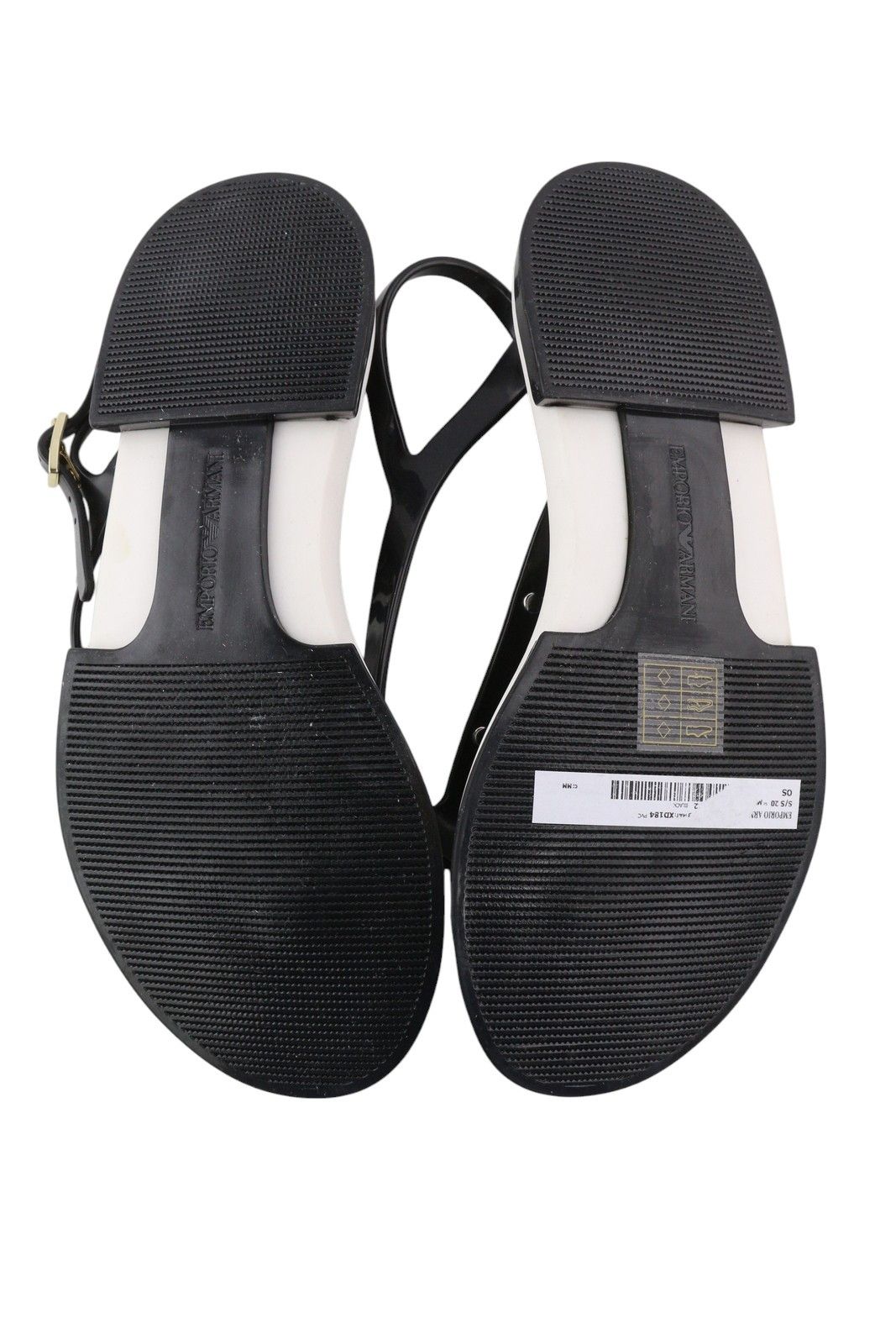 Emporio Armani EU37 Black Jelly Thong Slingback 84786 Size US 6 / IT 36 - 6 Thumbnail