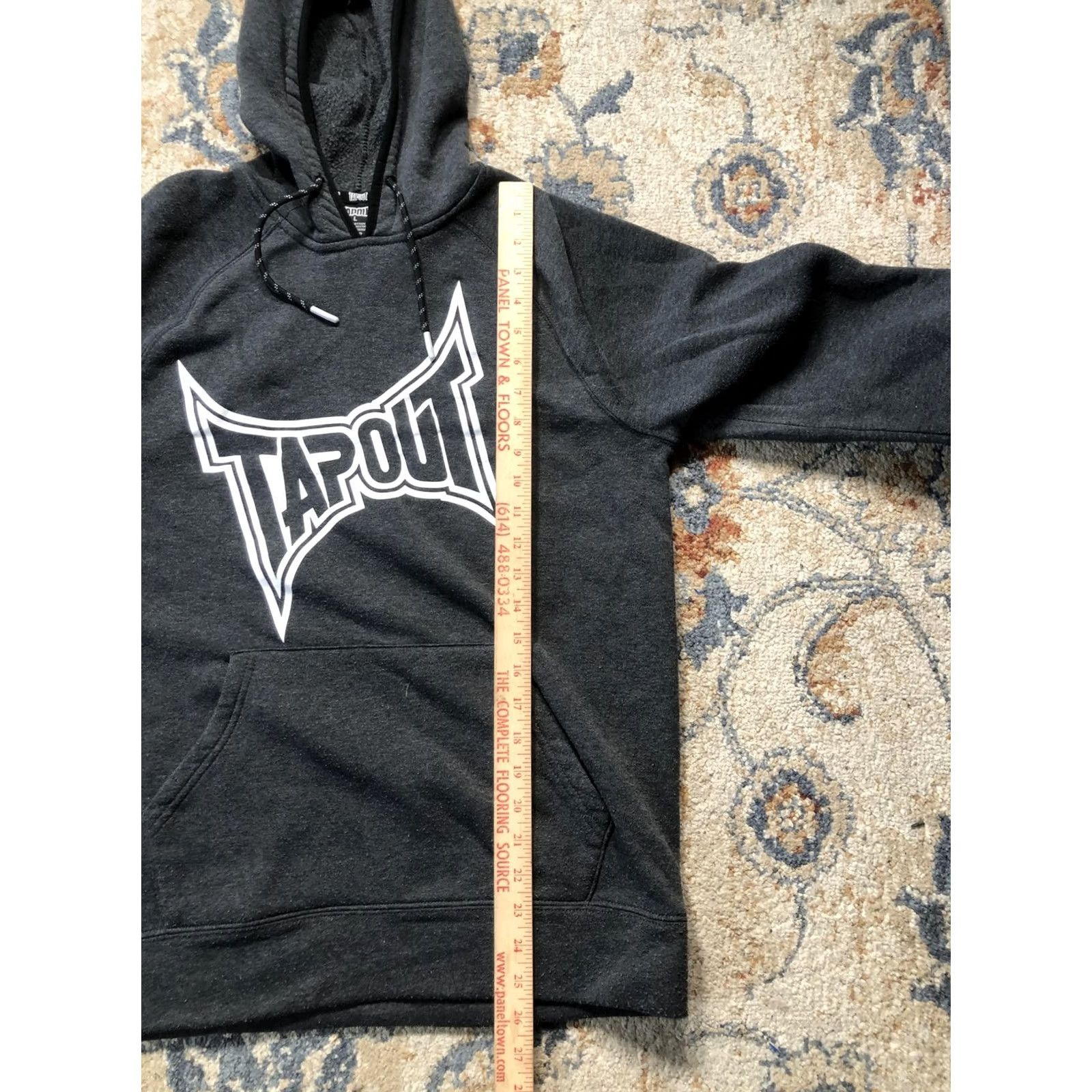 Tapout Tapout Hoodie Mens Large Gray Fleece Pullover Graphic Logo Sweatshirt Crew Neck Pocket Long Sleeve Size US L / EU 52-54 / 3 - 6 Thumbnail