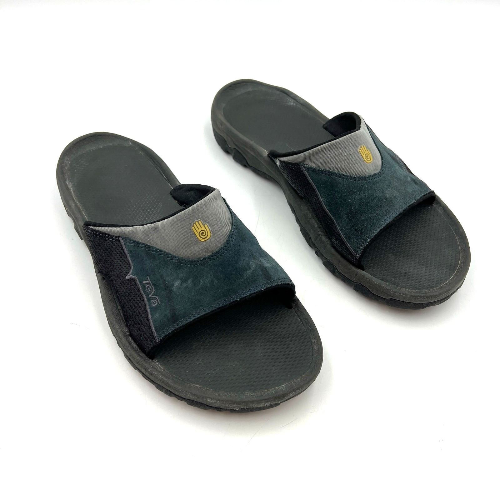 Teva Teva Katavi Slides 4145 Blue Suede Lug Soles Size US 11 / EU 44 - 1 Thumbnail