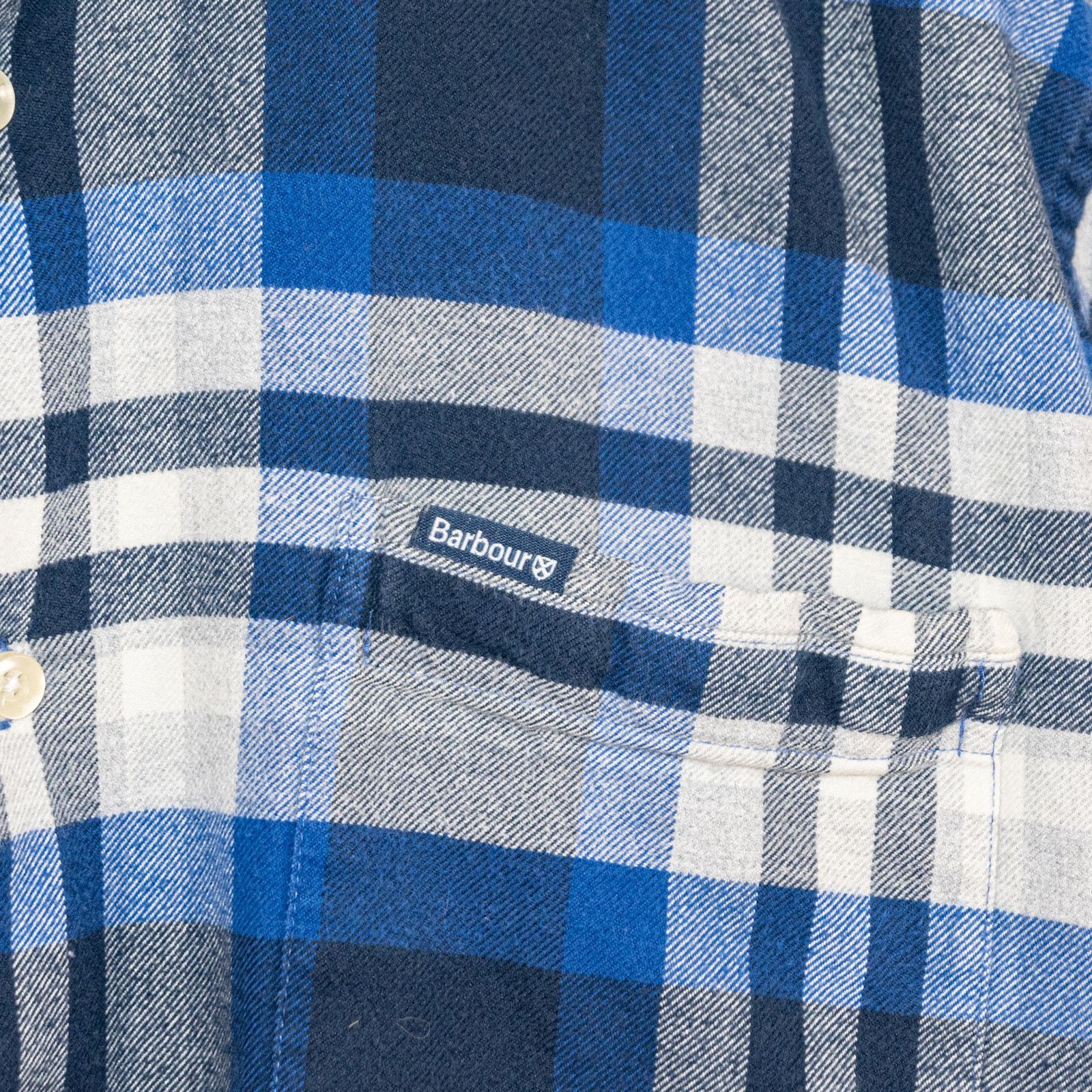 Barbour Barbour Men's Small Button Down Flannel Shirt Blue Plaid Size US S / EU 44-46 / 1 - 4 Thumbnail