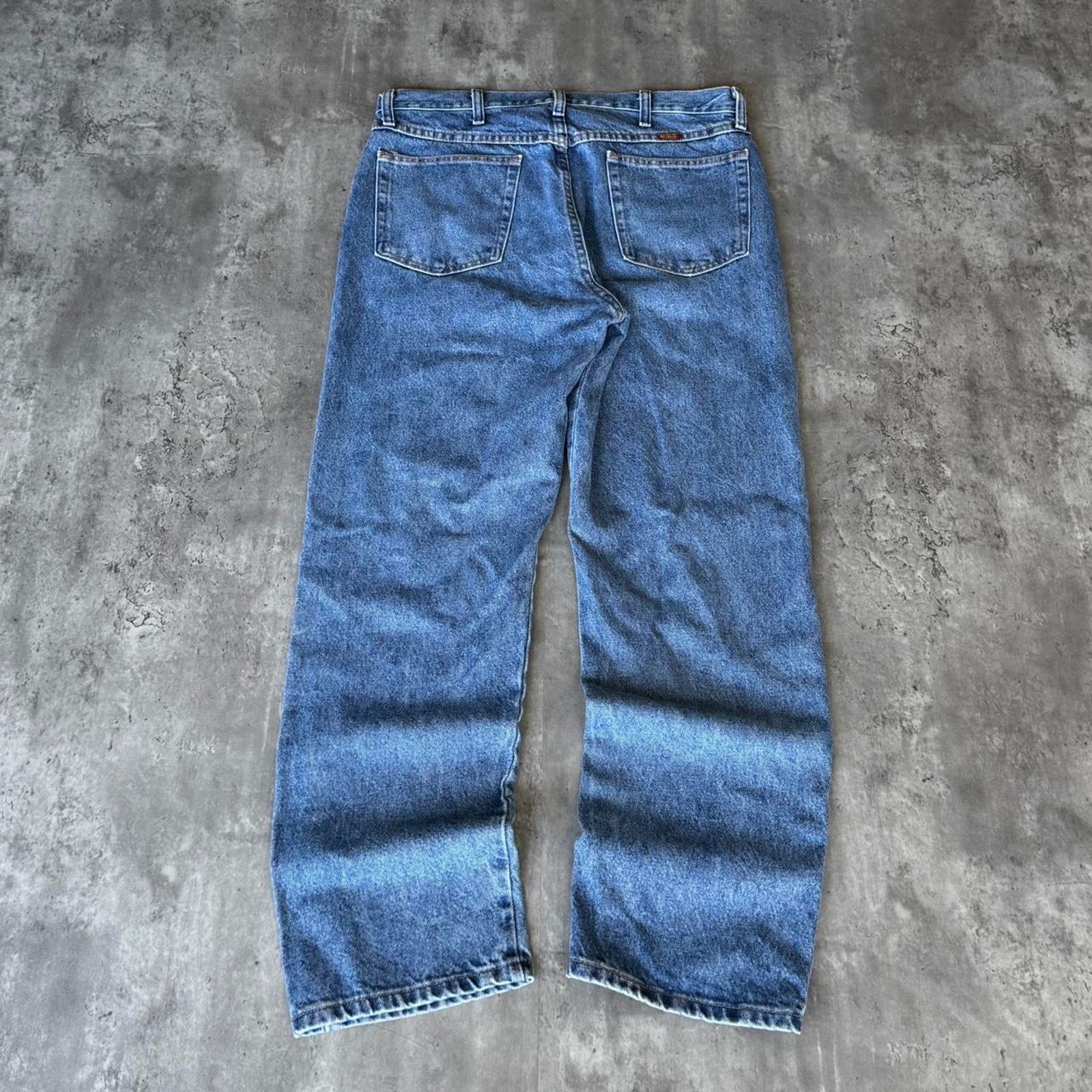 Japanese Brand × Vintage Vintage Y2K Baggy Skater Grunge Cyber Rustler Denim Jeans Size US 35 - 2 Thumbnail