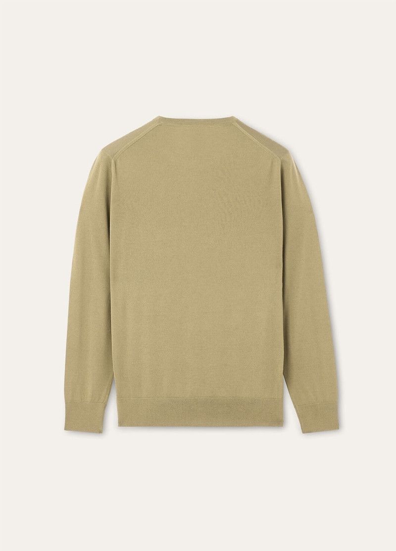 Loro Piana o1w1db10226 FAI1916 Crewneck T-Shirt in Beige Size US S / EU 44-46 / 1 - 6 Thumbnail