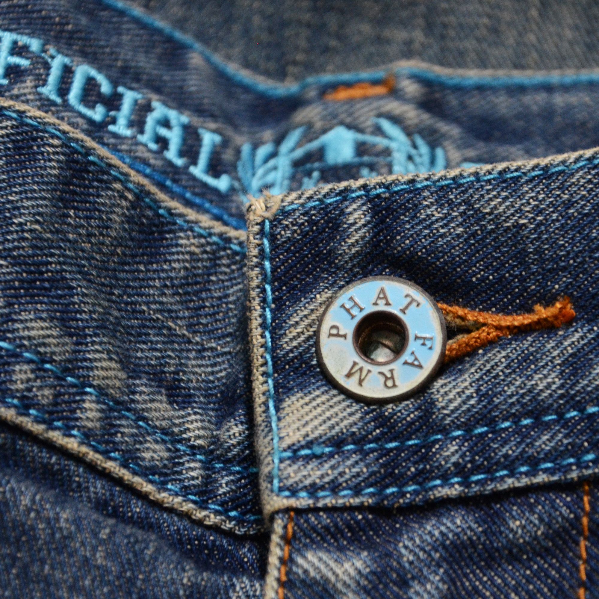 Phat Farm [Back Pocket Button Missing] Loose Fit 90s Hiphop Size US 34 / EU 50 - 6 Thumbnail