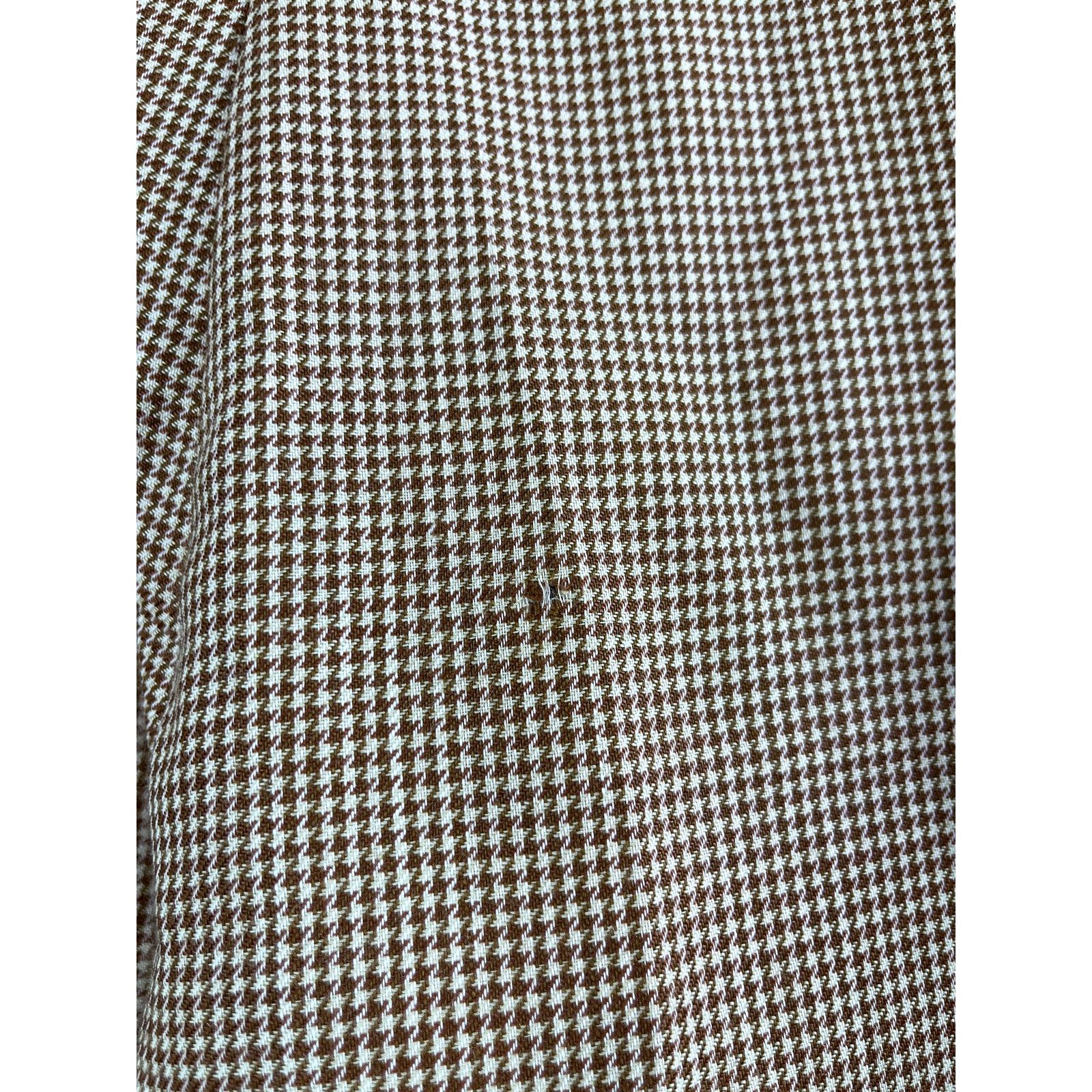 Vintage Vintage Men's Wool Leonardo Valenti Houndstooth Slacks 34 Size US 34 / EU 50 - 4 Thumbnail
