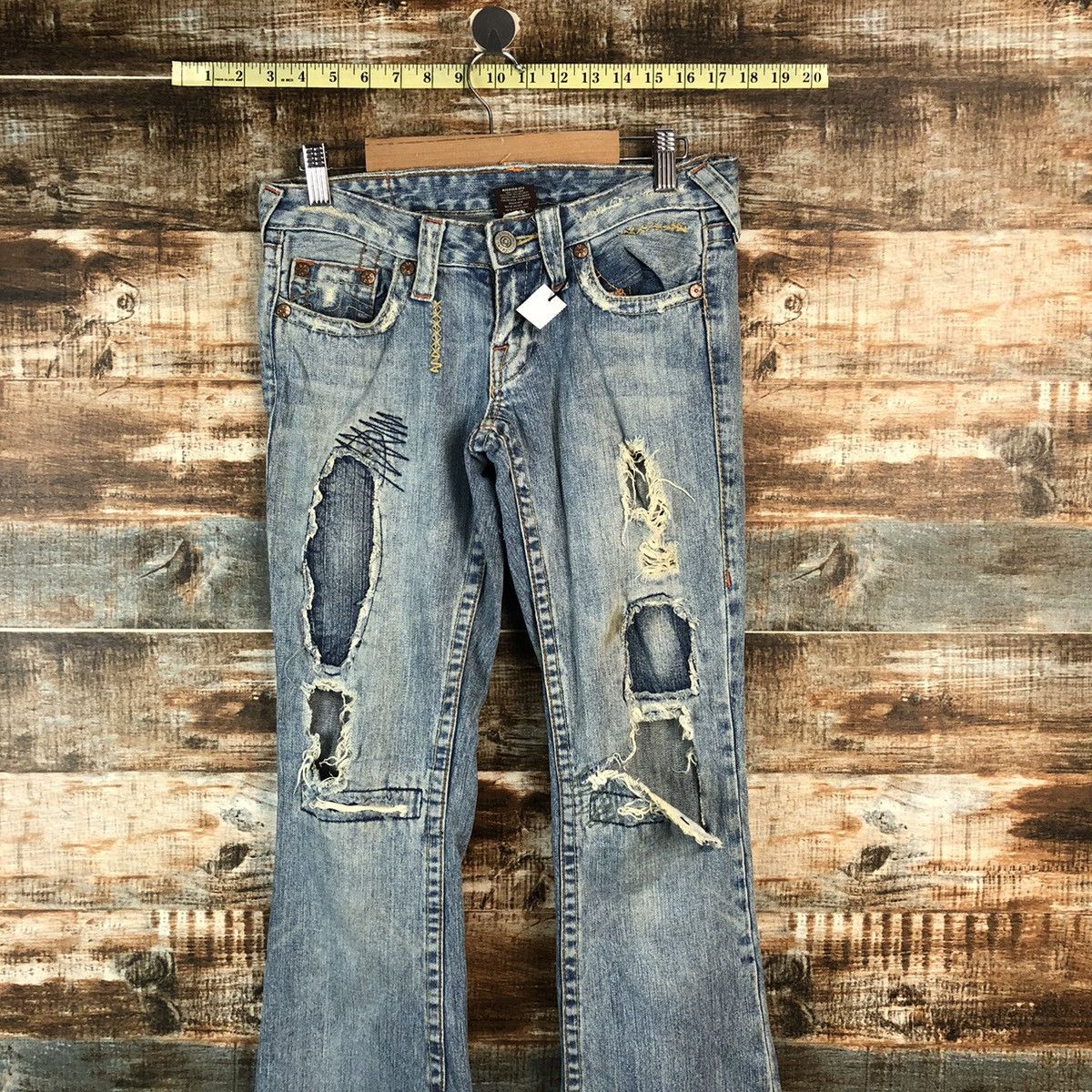 True Religion DLL True Religion Blue Distressed ripped Denim Pants #A2143 Size 26" / US 2 / IT 38 - 2 Thumbnail