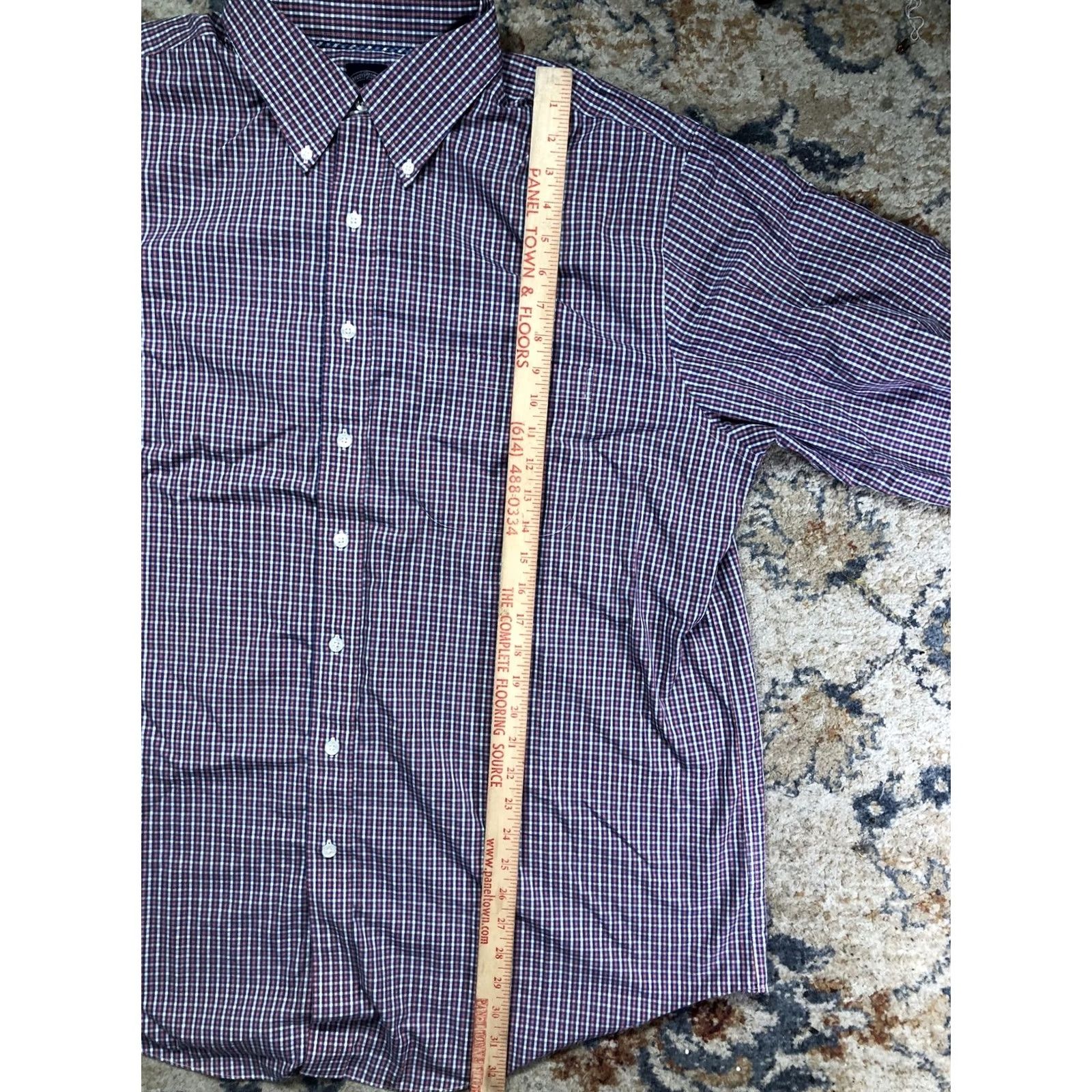 Brooks Brothers Brooks Brothers Shirt Mens 1XLT XL Tall Red Gingham Non Iron Supima Cotton Dress Shirt Button-Down Collar Long Sleeve Barrel Cuff Size US XL / EU 56 / 4 - 7 Thumbnail