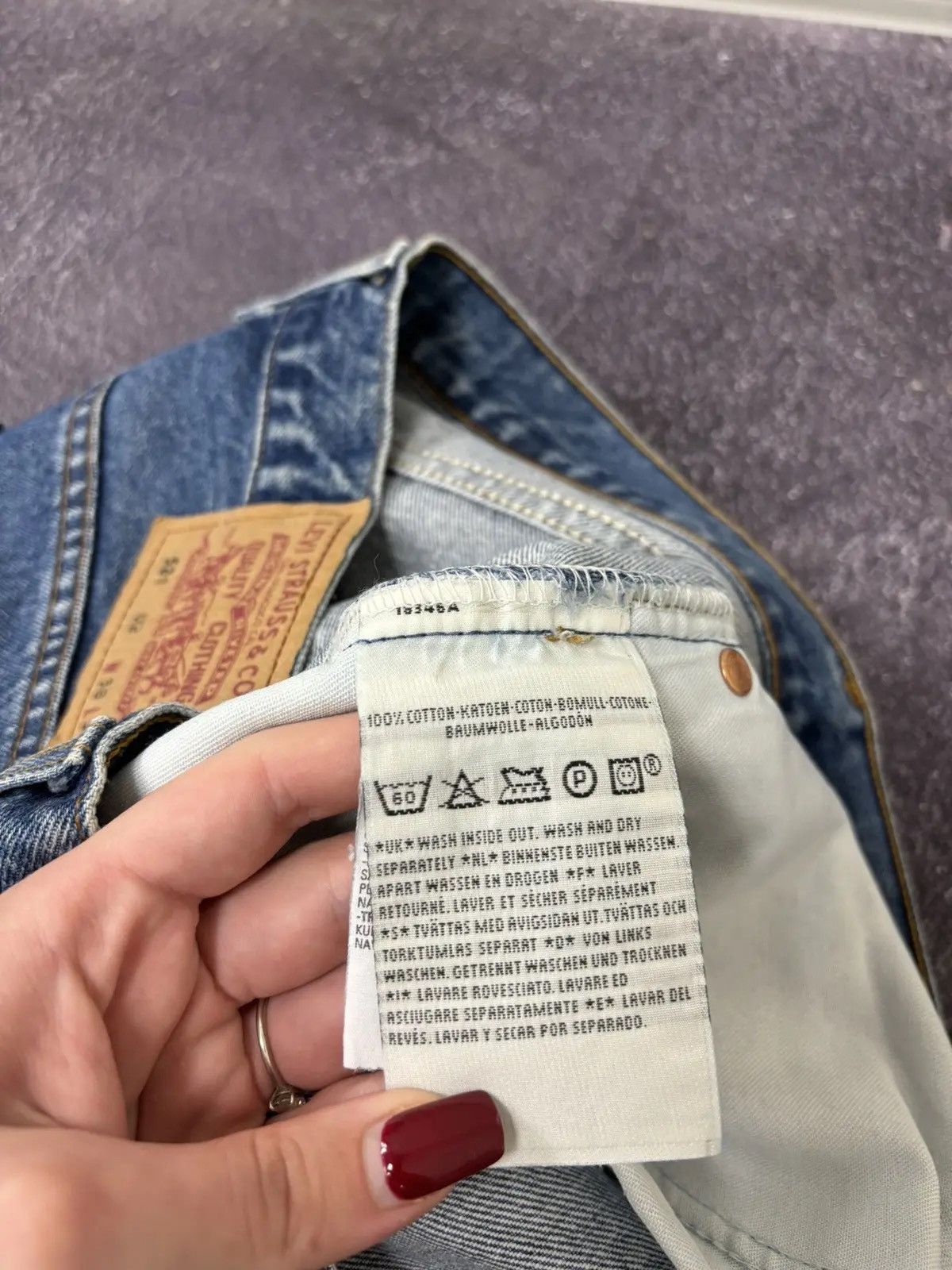 Levi's × Vintage Vintage 90s Levi's 521 American Blue Denim Baggy Jeans Size US 38 / EU 54 - 11 Thumbnail