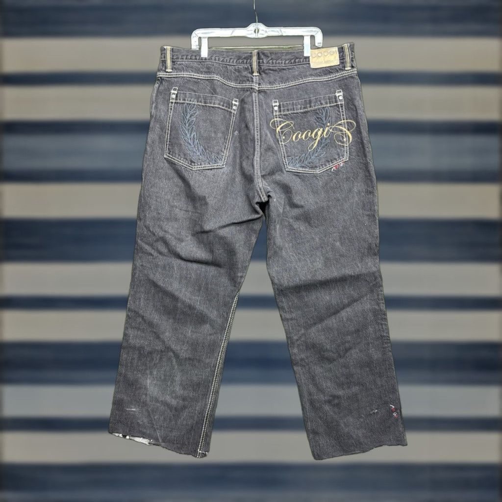 Coogi VINTAGE COOGI Jeans Mens 42 Hip Hop 90s 2000s Y2K Grunge Embroidered Logo Baggy 5-Pocket Denim Black Mens Jeans Size US 42 / EU 58 - 1 Thumbnail
