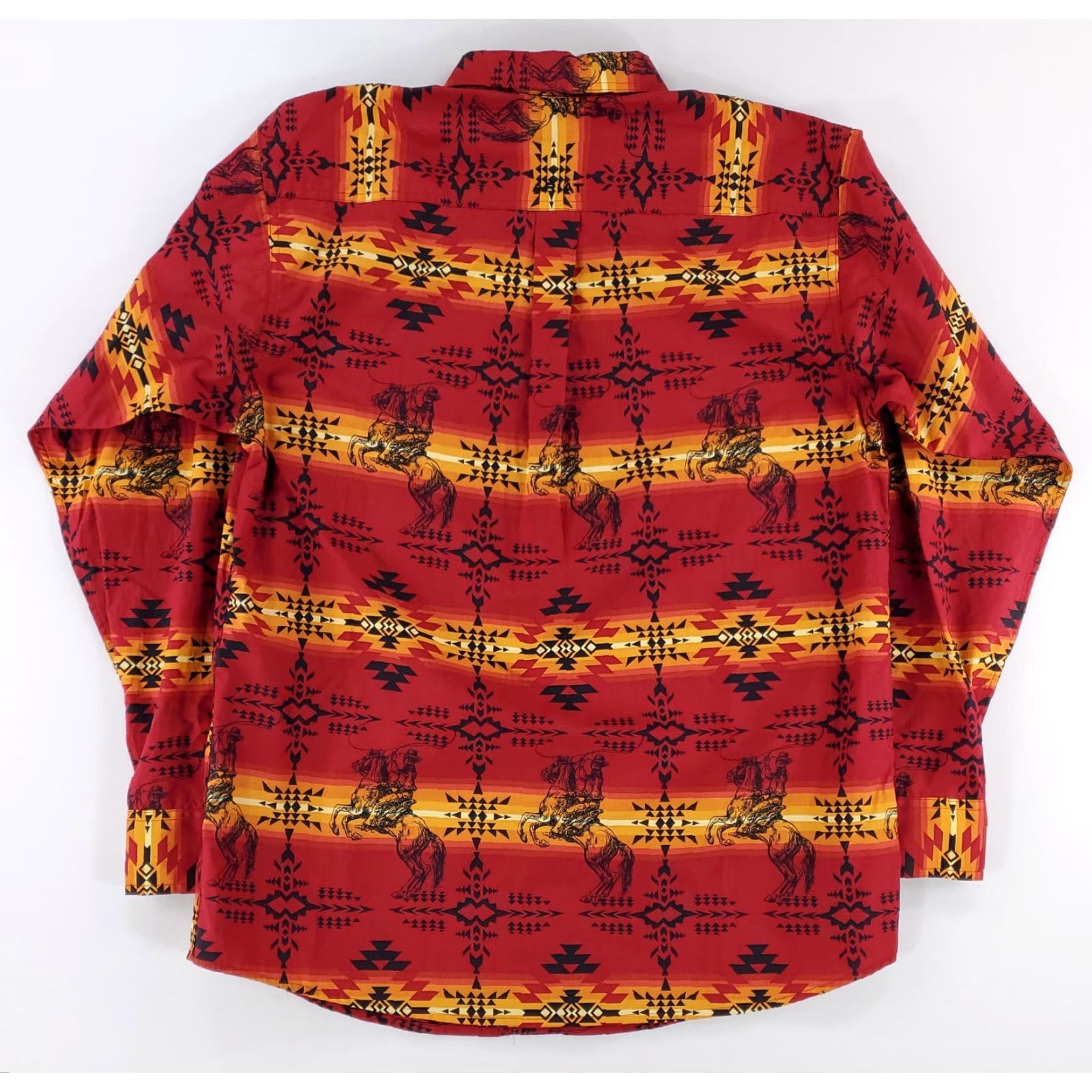 Ariat Ariat Button Down Shirt Aztec Southwest Cowboy Horse Lasso Mens M Multicolor Shirt Mens M Size US M / EU 48-50 / 2 - 4 Thumbnail