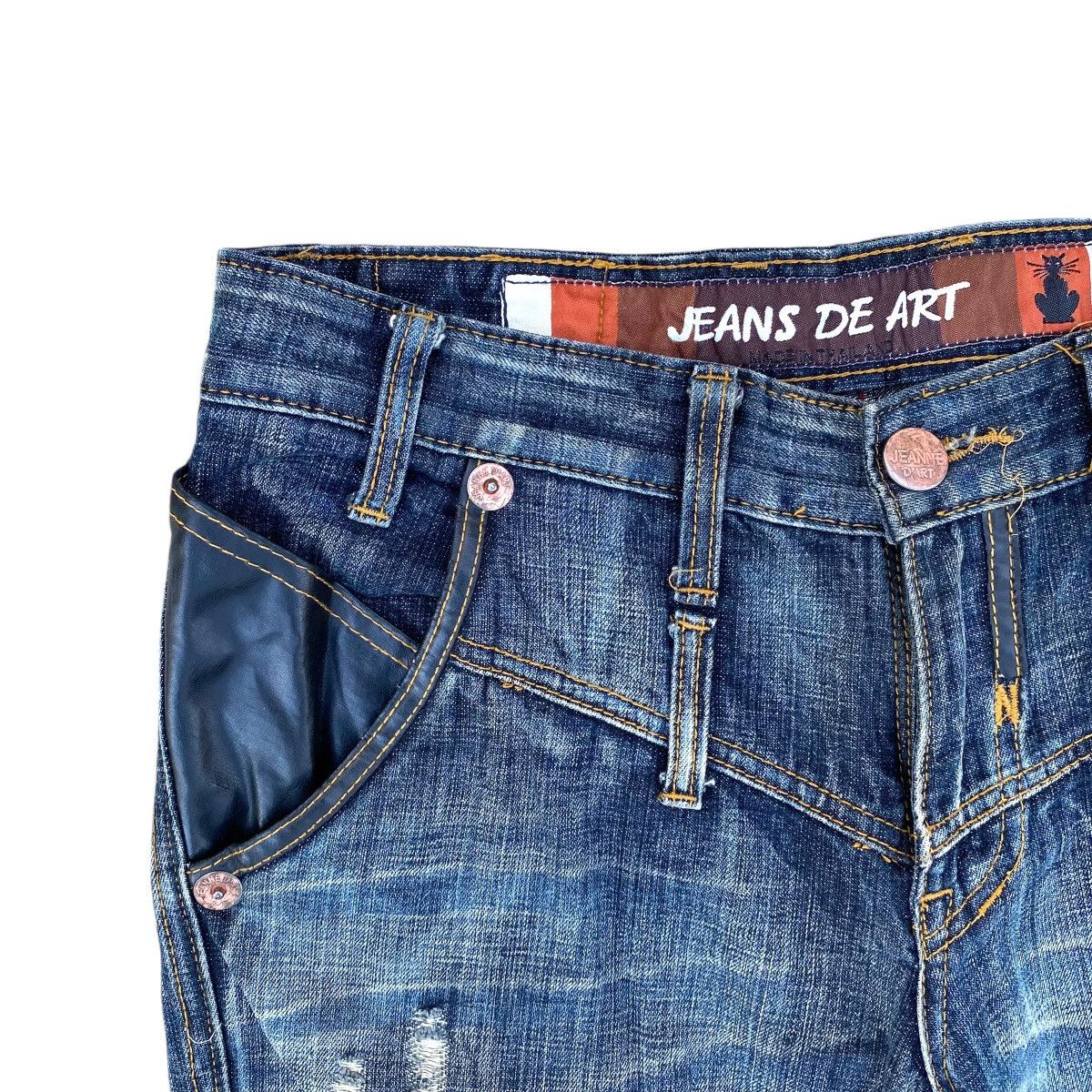 Japanese Brand × Vintage Flare Jeans De Art Distressed Multi Pocket TFOA HIROSHI Size US 34 / EU 50 - 9 Thumbnail