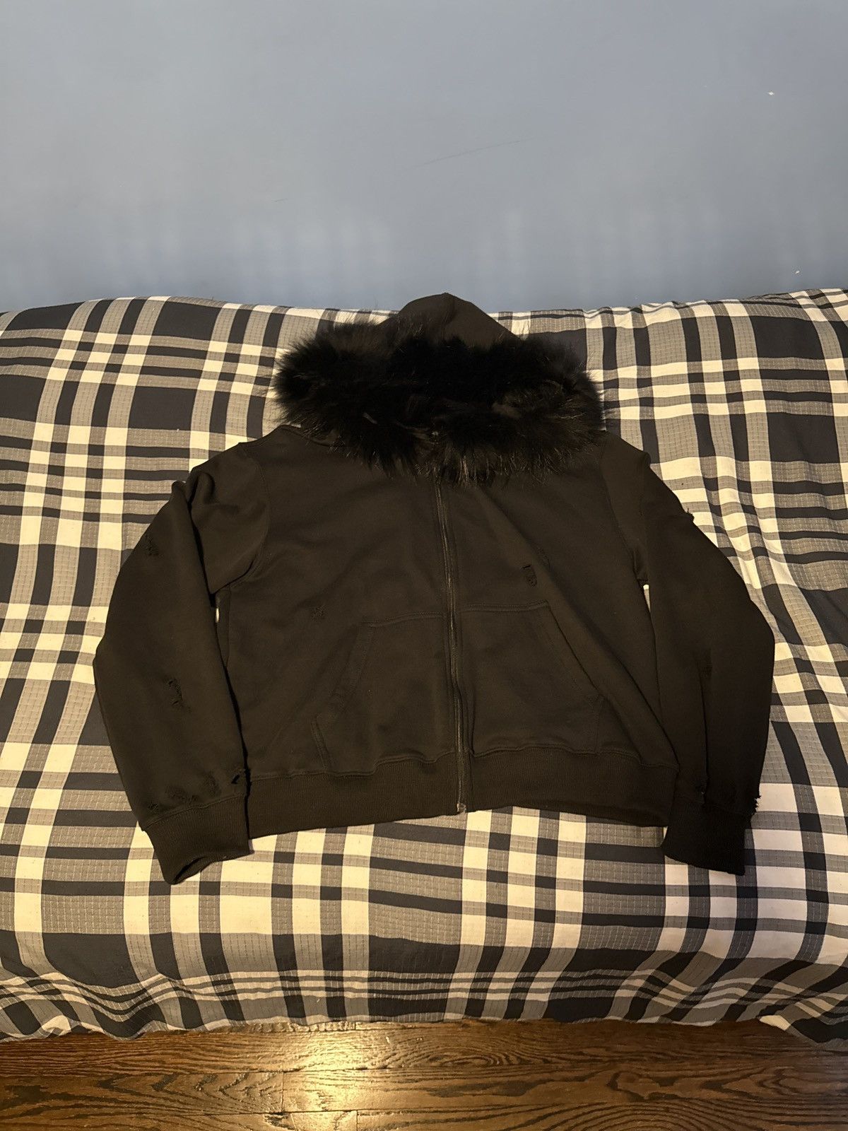 Japanese Brand Black Fur Hoodie Size US L / EU 52-54 / 3 - 3 Thumbnail