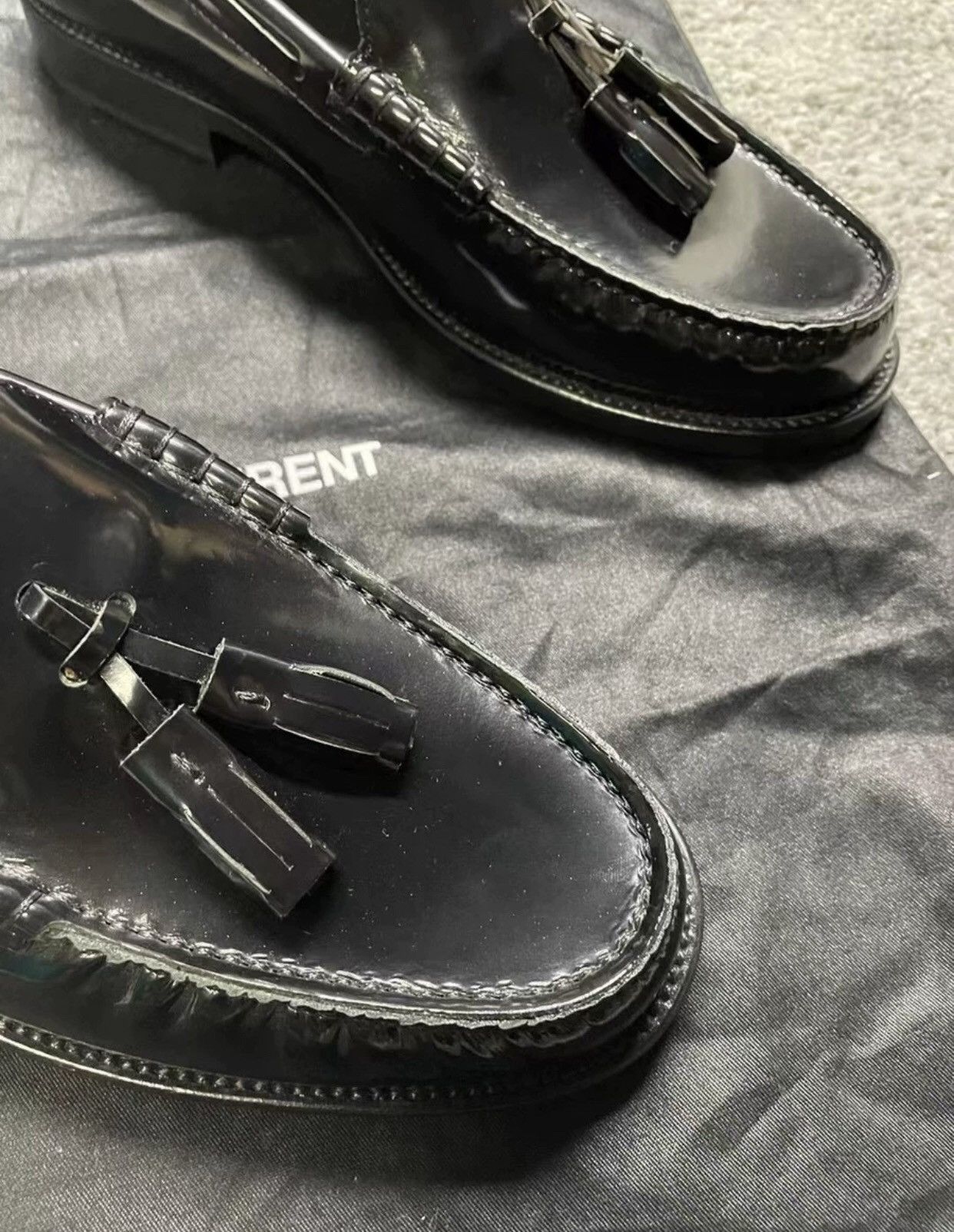 Saint Laurent Paris × Yves Saint Laurent Saint Laurent men's leather shoes Size US 8.5 / EU 41-42 - 2 Thumbnail