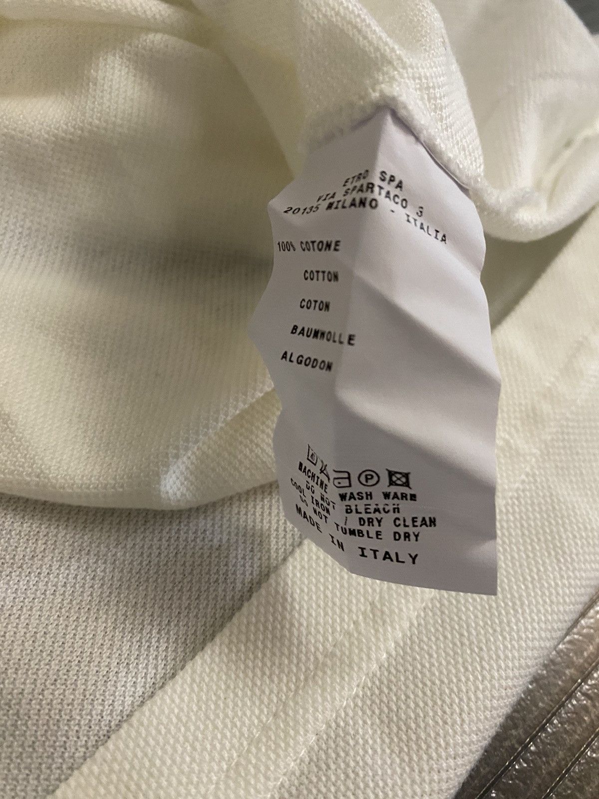 Etro Etro 🇮🇹 white open polo XXL NWT Size US XXL / EU 58 / 5 - 8 Thumbnail