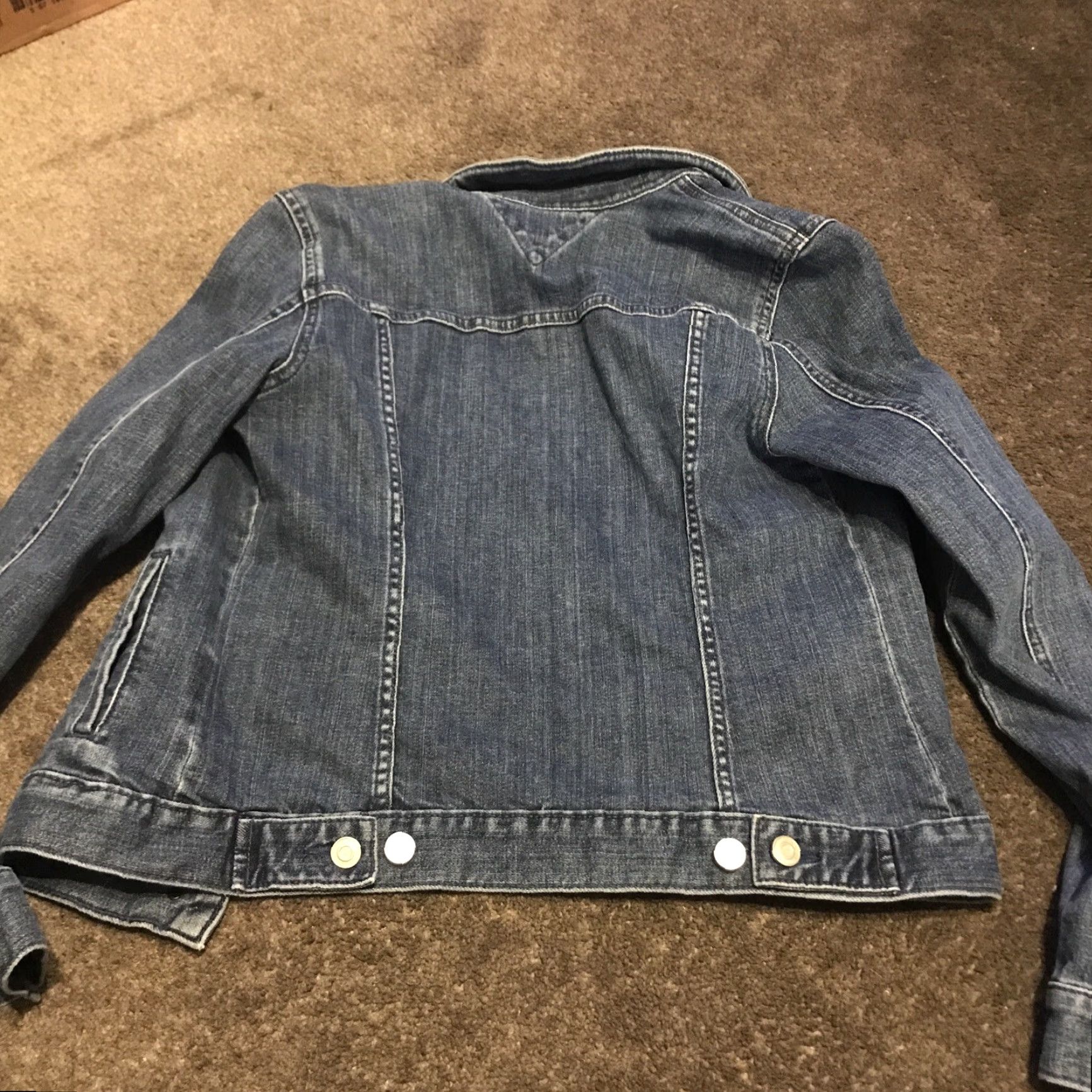 Tommy Hilfiger Tommy Hilfiger Womens Denim Jacket Blue Collared Long Sleeve Button Front XS Jacket Womens Regular Blue Denim Jacket Size XS / US 0-2 / IT 36-38 - 3 Thumbnail