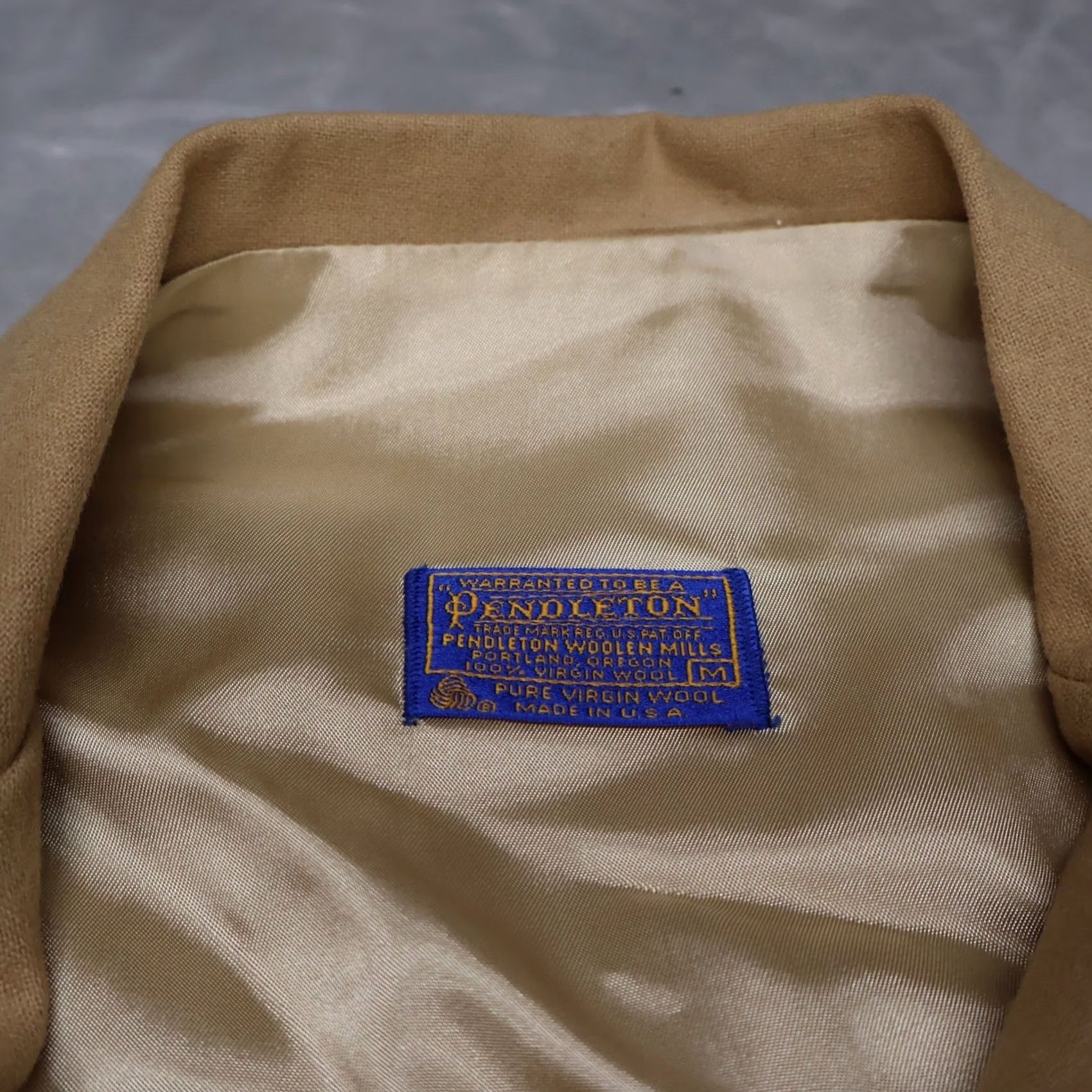 Pendleton VINTAGE Pendleton Wool Blazer Mens Medium Beige Classic Button USA Made 80s Size 42R - 3 Thumbnail