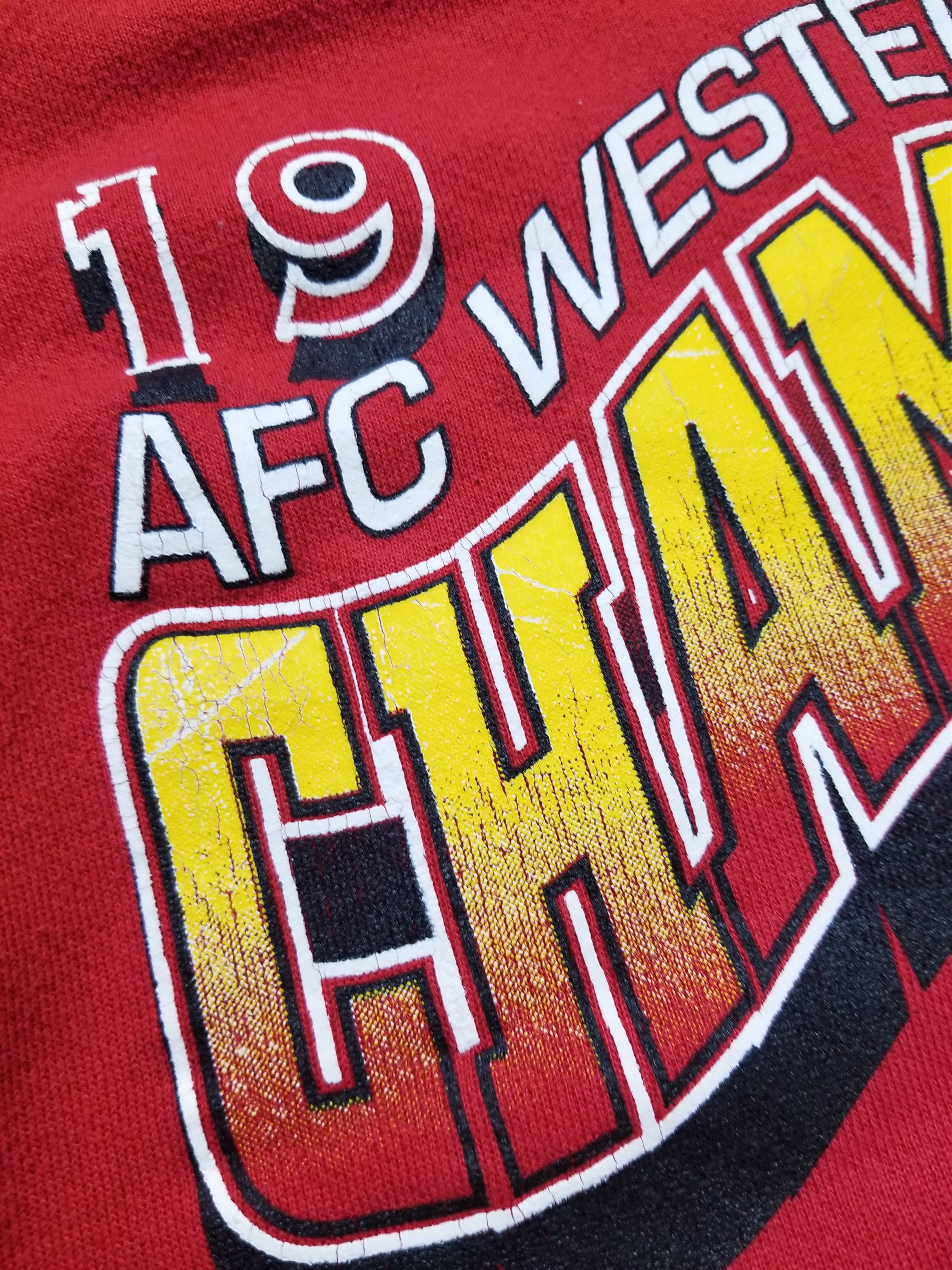 Logo 7 VTG 90s Kansas City Chiefs Heavy Weight 1993 AFC Western Size US L / EU 52-54 / 3 - 6 Thumbnail