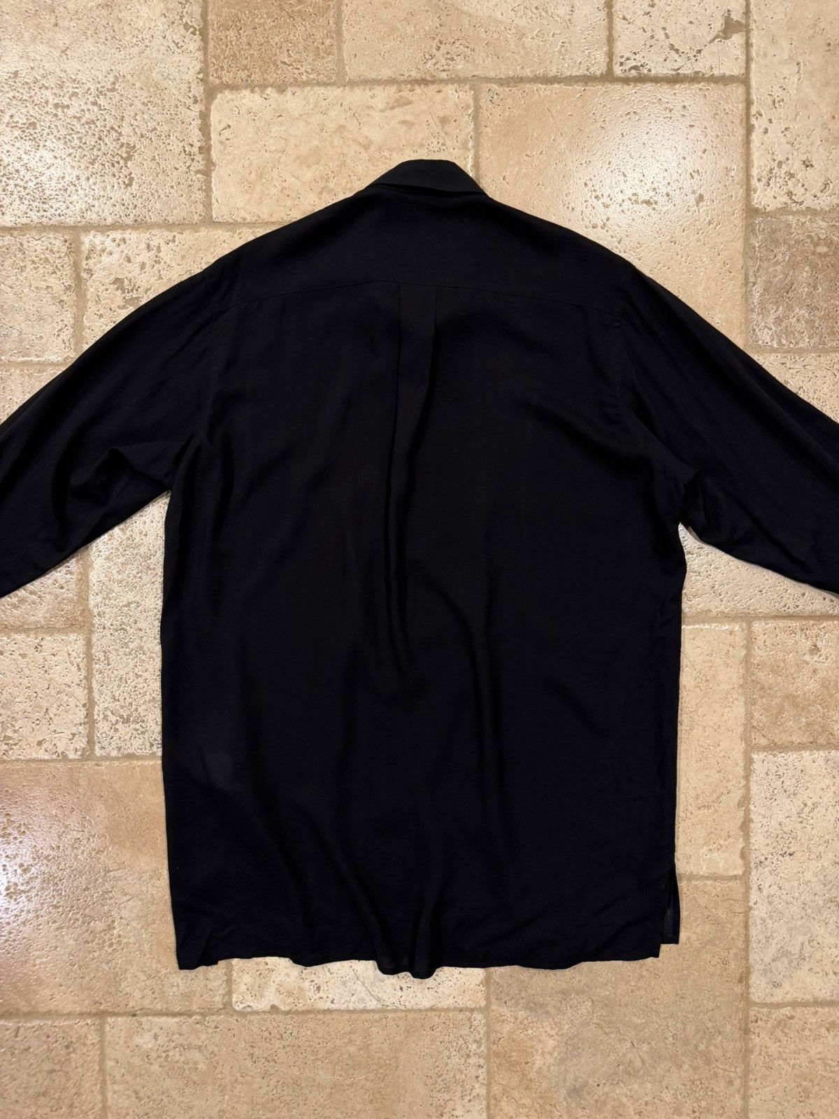 Yohji Yamamoto Yohji Yamamoto Gray Flower / Floral Black Button Up Shirt Size US M / EU 48-50 / 2 - 10 Thumbnail