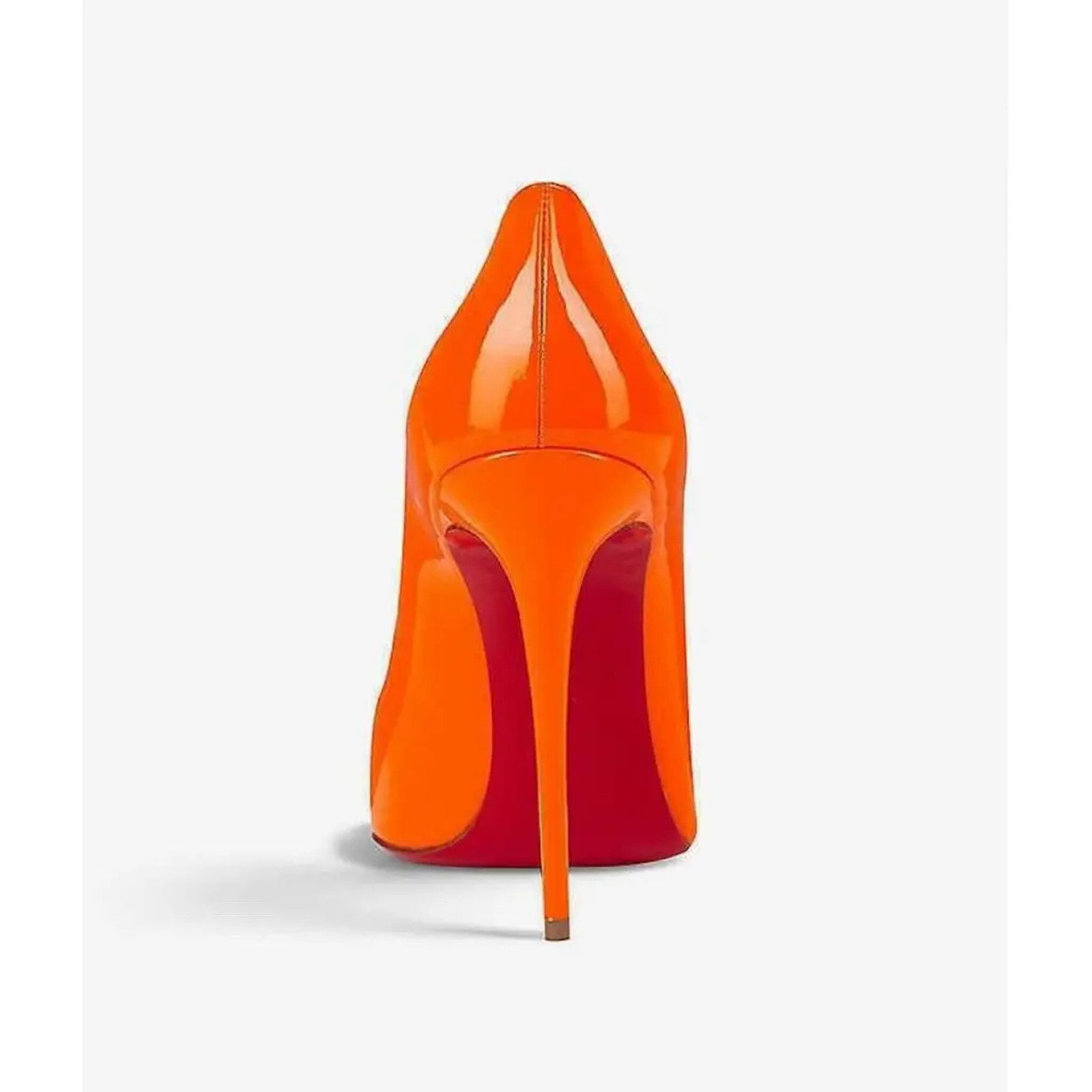 Christian Louboutin Hot Chick 100 Patent Fluo Fizz Orange Neon Heel Pump 36.5 Size US 6.5 / IT 36.5 - 10 Thumbnail