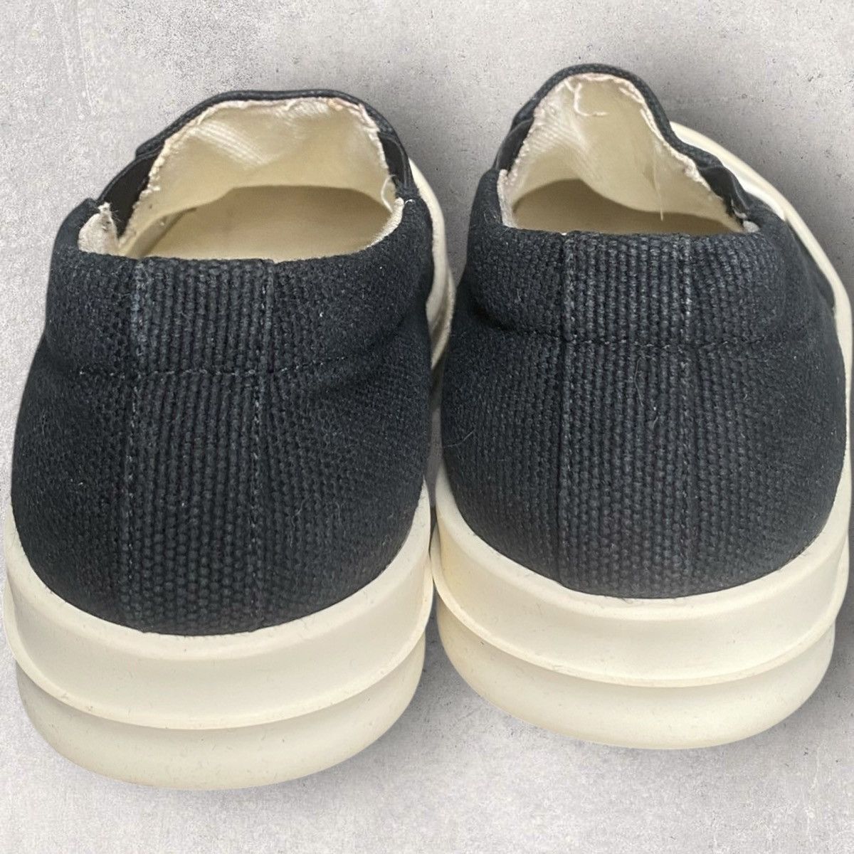 Rick Owens Black Canvas Boat Slip On Size US 5.5 / IT 35.5 - 5 Thumbnail