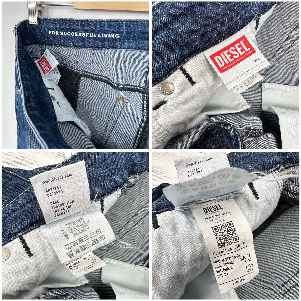 Diesel DIESEL D-Vision 09d22 Skinny Jeans Women’s Denim Pants W 27 Size 27" / US 4 / IT 40 - 13 Thumbnail